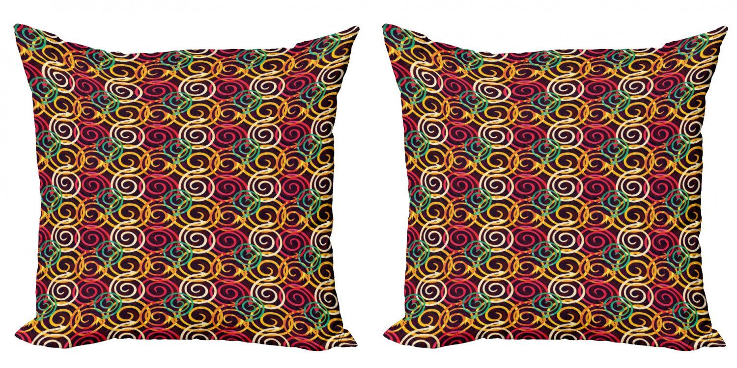 Kissenbezüge Modern Accent Doppelseitiger Digitaldruck, Abakuhaus (2 Stück), Abstrakt Curved Spiral Arrows