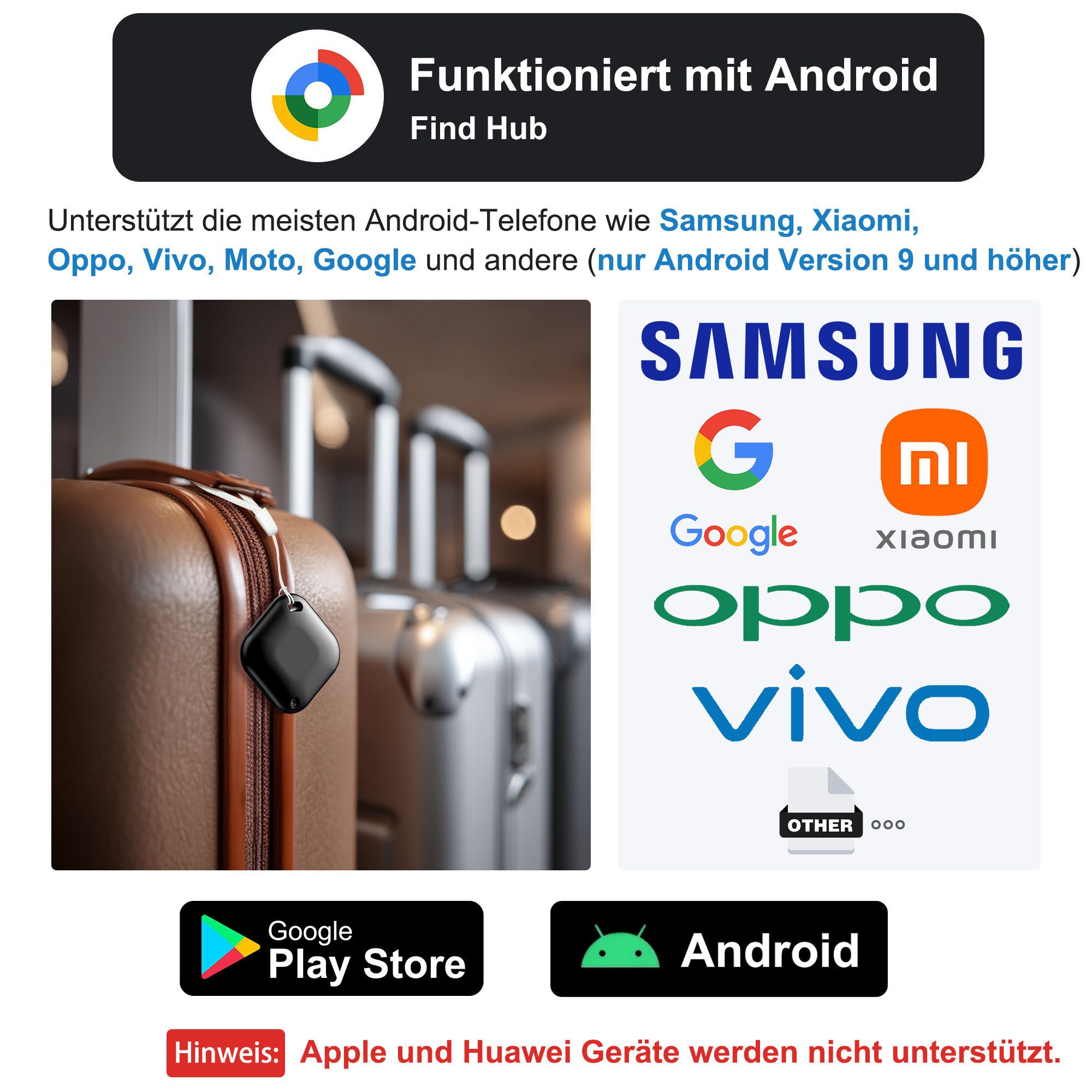 Luckice Tracker Android Smart Tag,Bluetooth Tracker GPS-Tracker