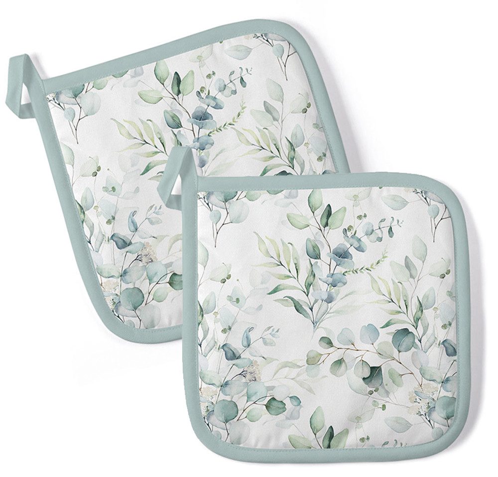 Ambiente® Topflappen Eucalyptus all over, (2-tlg., 2-teilig), hitzebeständi günstig online kaufen