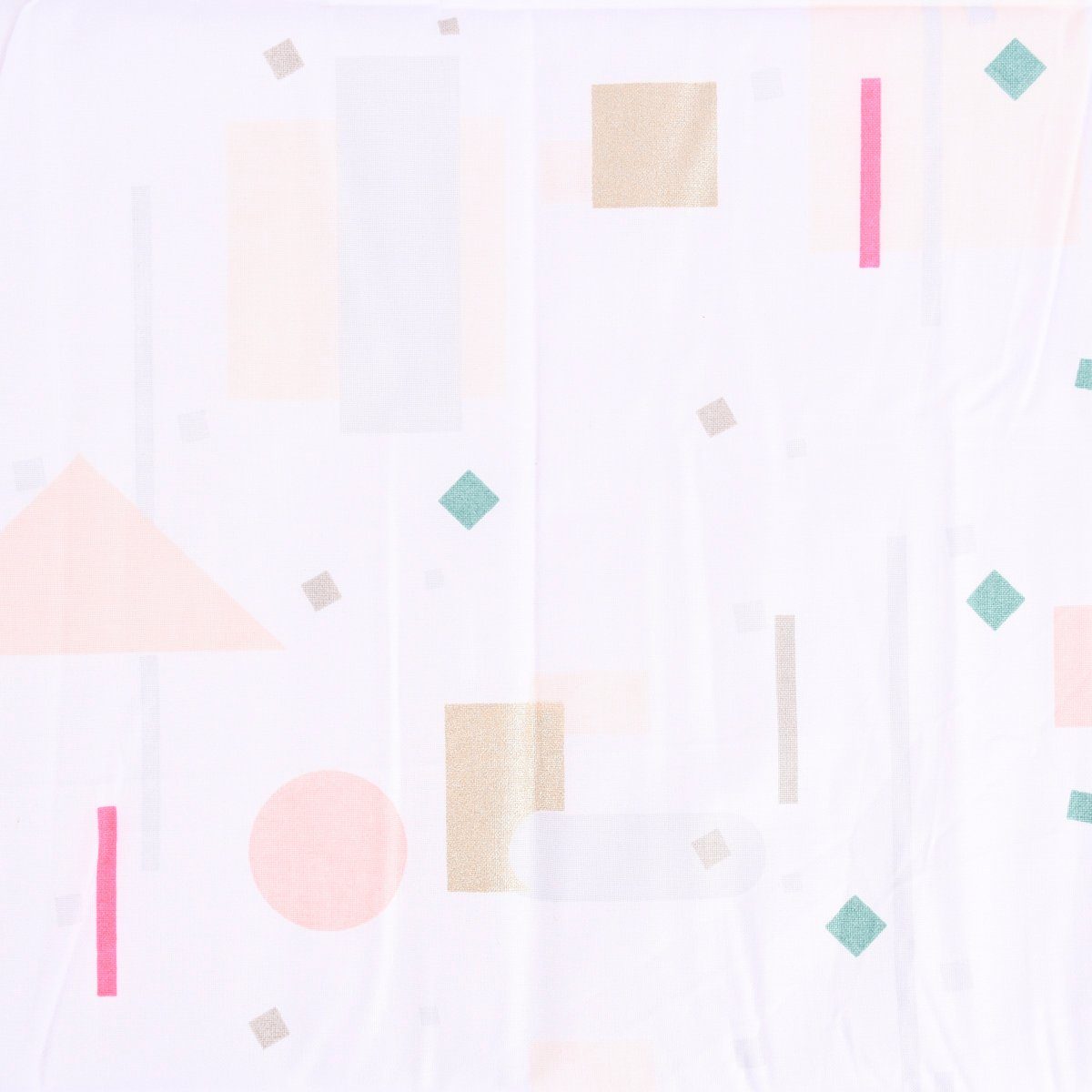 Thumbnail - Rico Design Stoff Rico Design Baumwollstoff Grafisches Muster weiß gold bunt 50x140cm