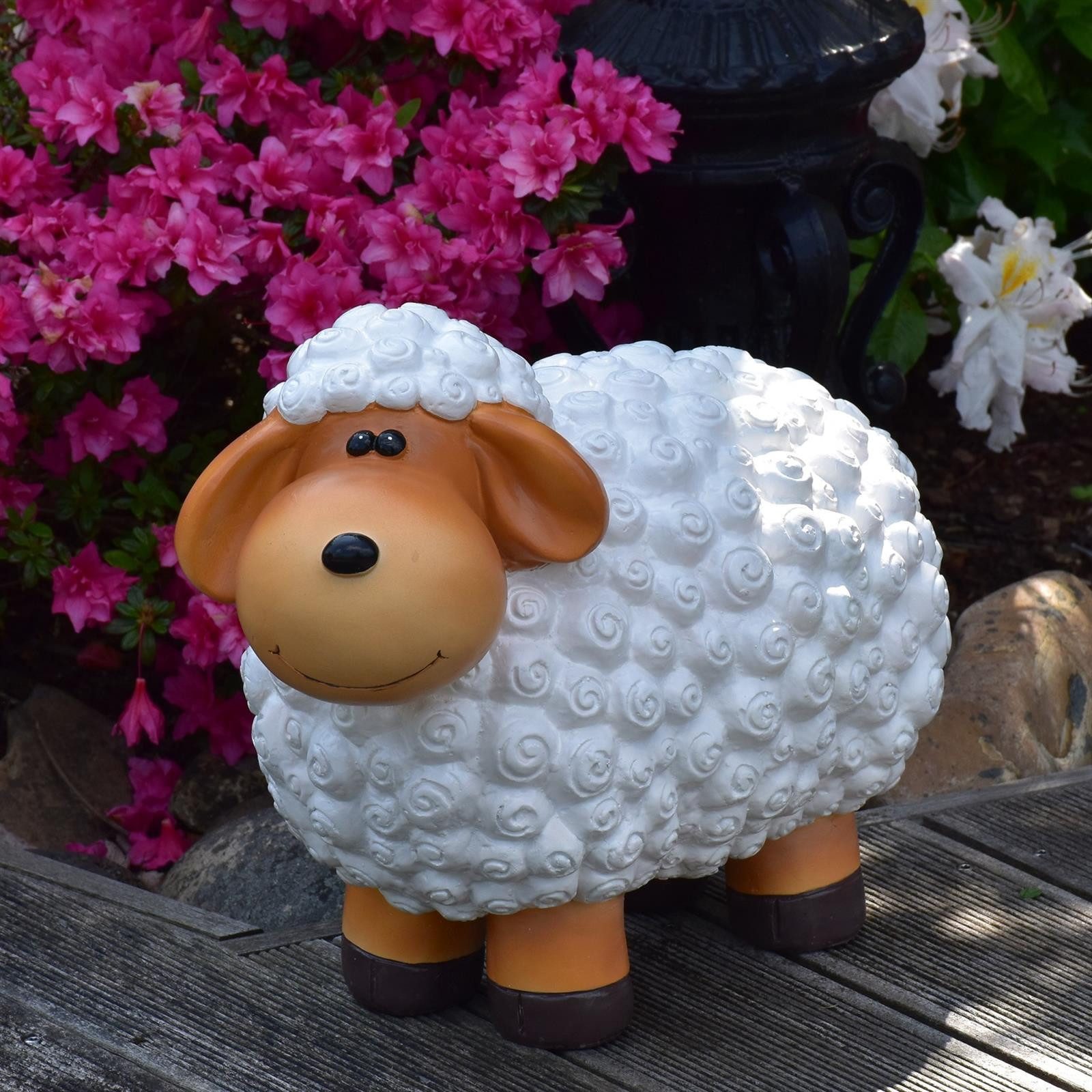 Geschenkestadl Gartenfigur XL Schafe in verschiedenen Farben Gartenfigur günstig online kaufen