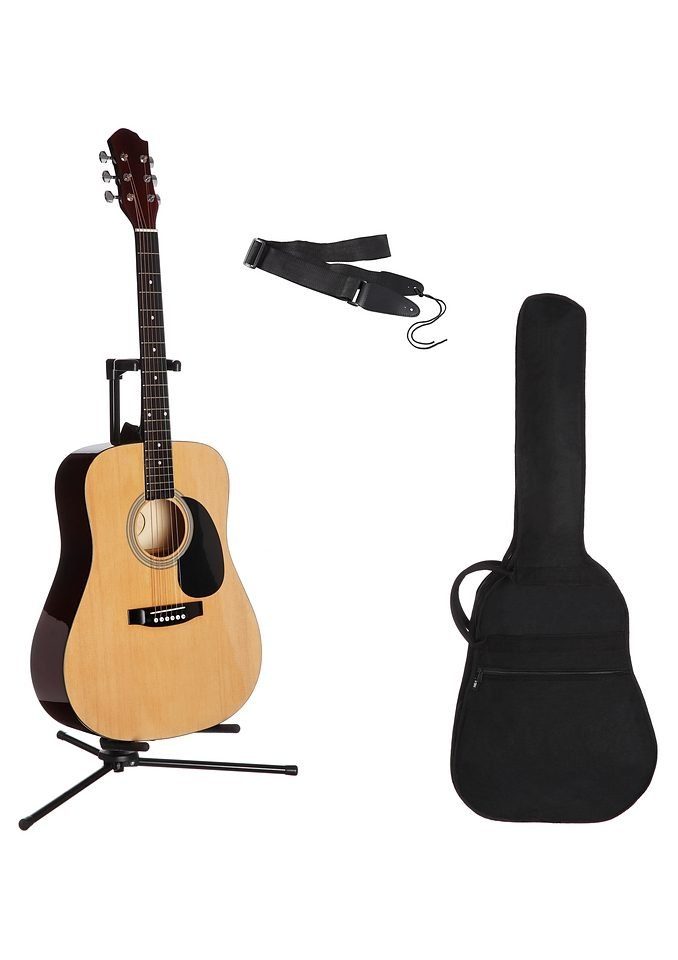 MSA Westerngitarre, Set, mit Tasche und Gitarrengurt
