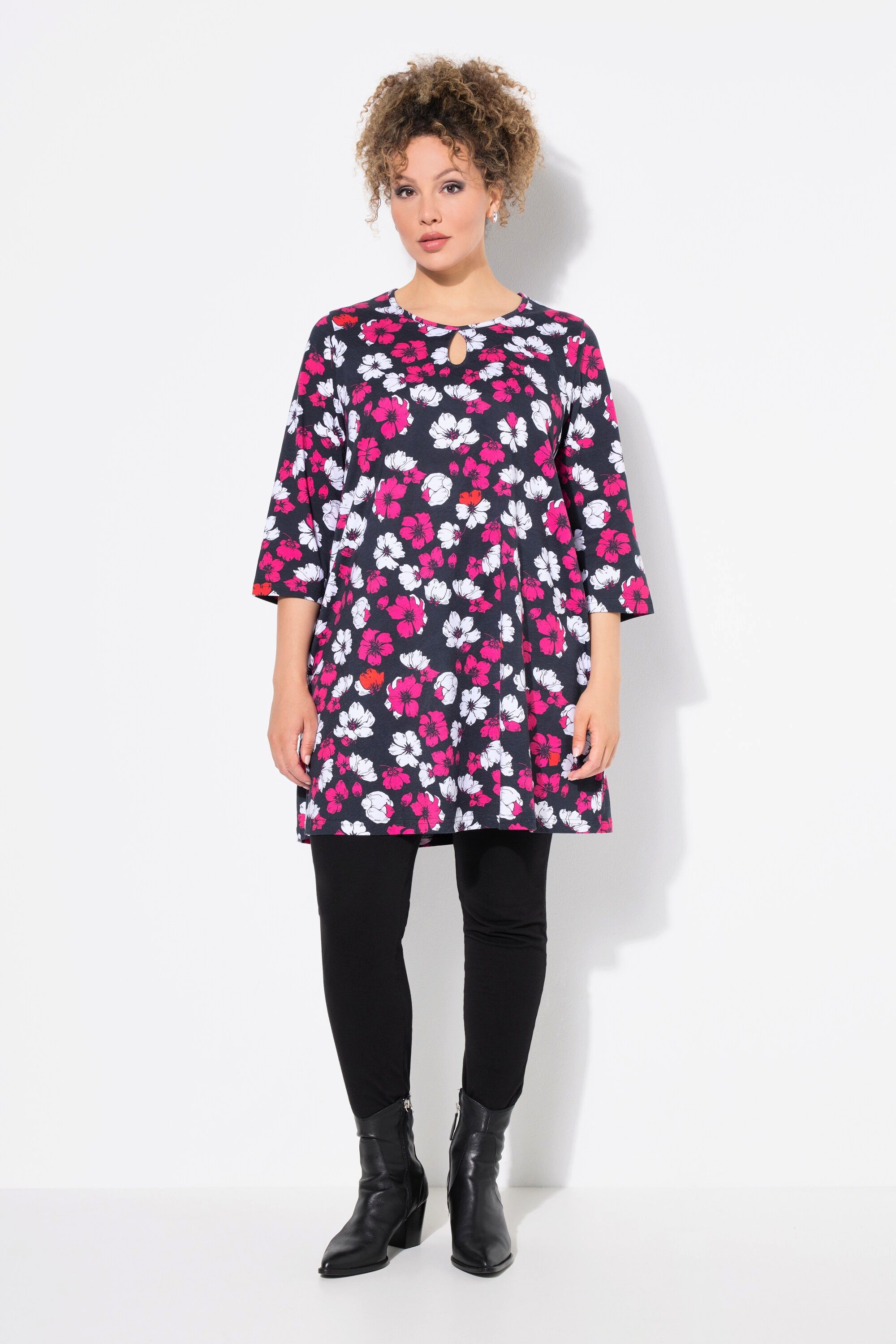Ulla Popken Longshirt Longshirt Keyhole A-Linie günstig online kaufen