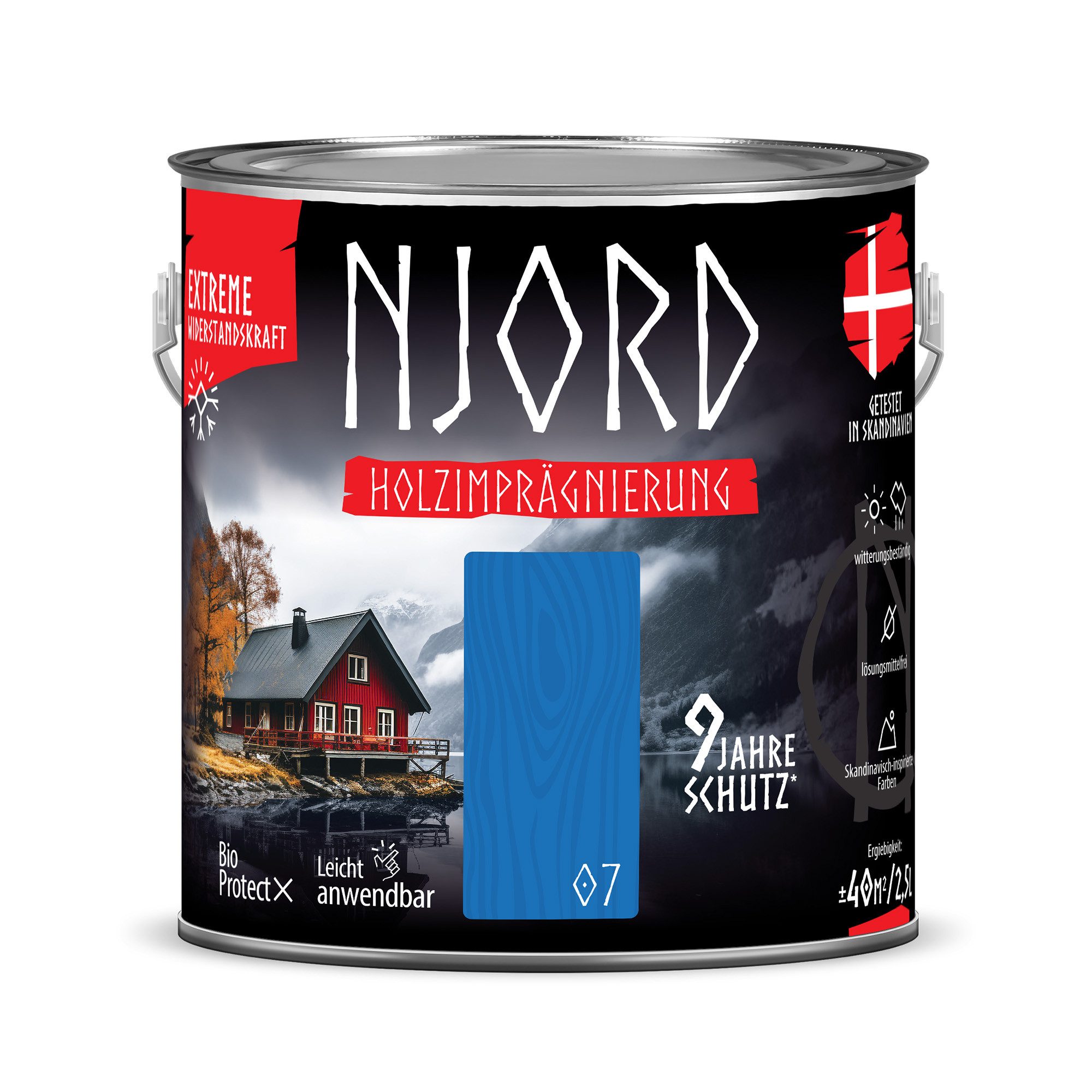 NJORD Holzgrundierung NJORD Holzimpragnierung (07) Wolkenloser Himmel - 2,5L
