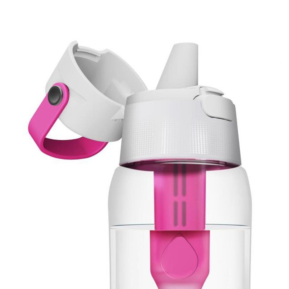 Trinkflasche Filter Liter Trinkflasche pink 0,7 mit PearlCo SOLID
