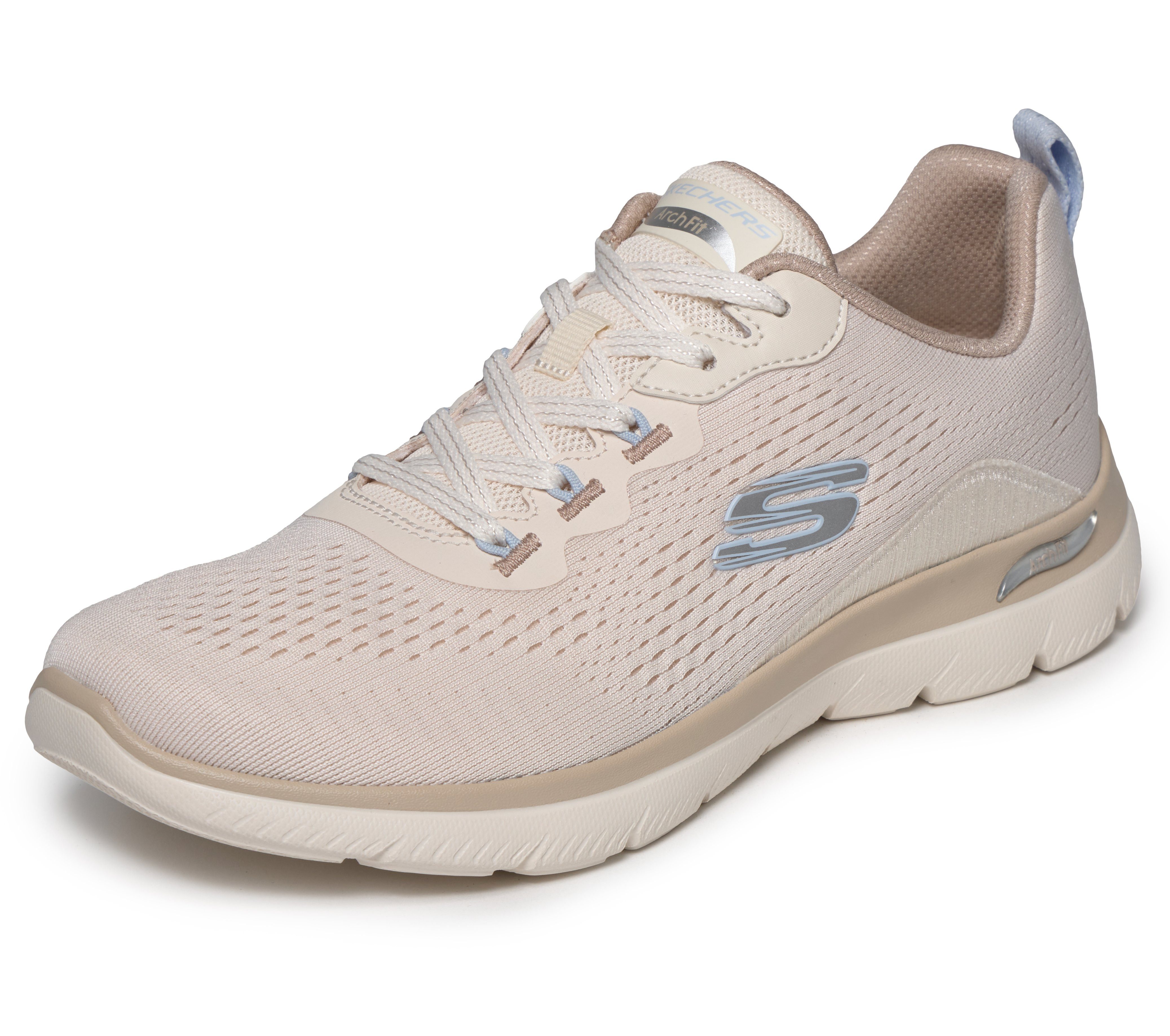 Skechers ARCH FIT SUMMITS-DAILY FLOW Sneaker Schnürschuh, Halbschuh, Freizeitsneaker für Maschinenwäsche geeignet