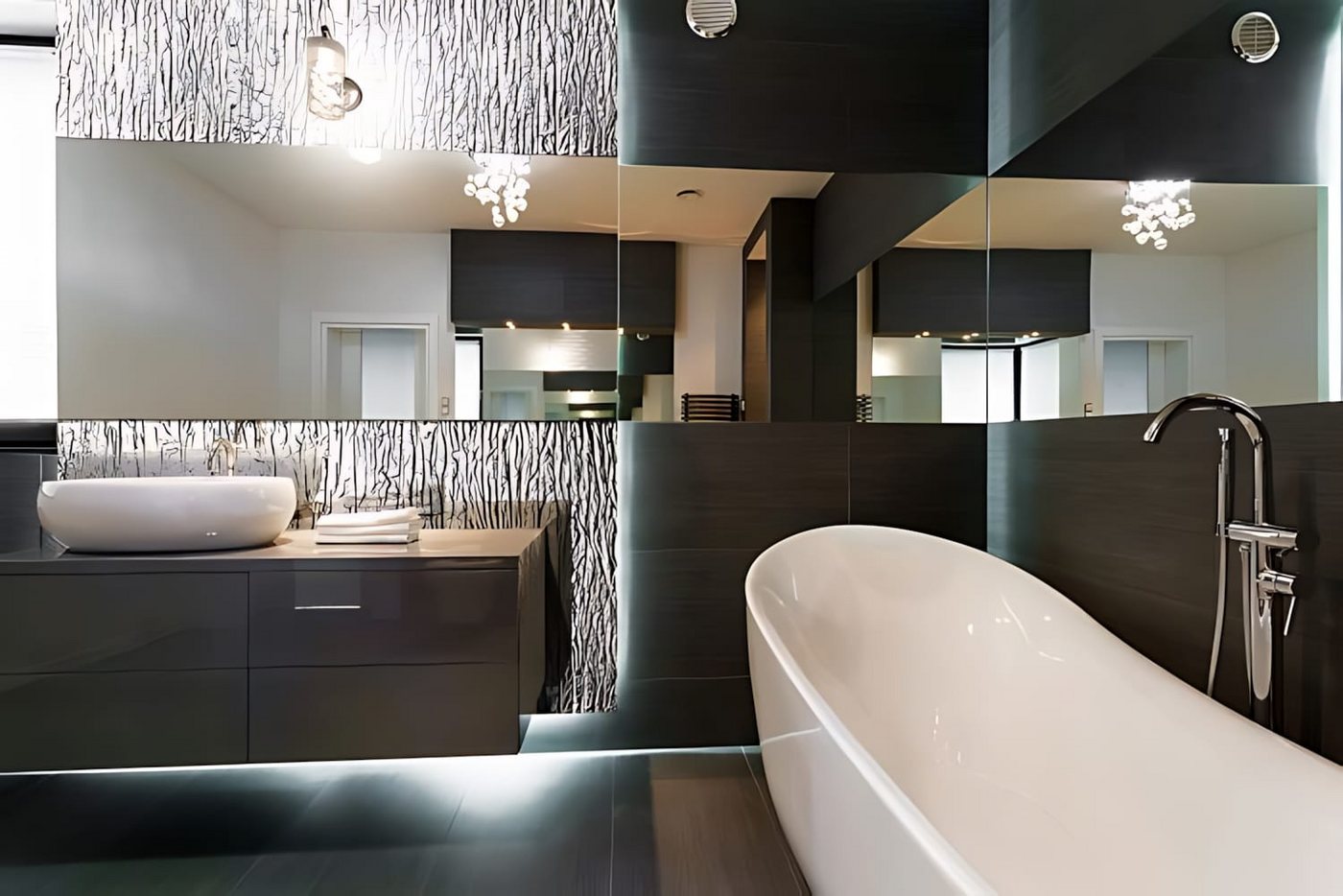 Thumbnail - Wallface Wandpaneel 19346 CRASHED MIRROR Dekorpaneel im Used look glänzend silber 2,6 m2, BxL: 100x260 cm, 2.6 qm, (Deko...