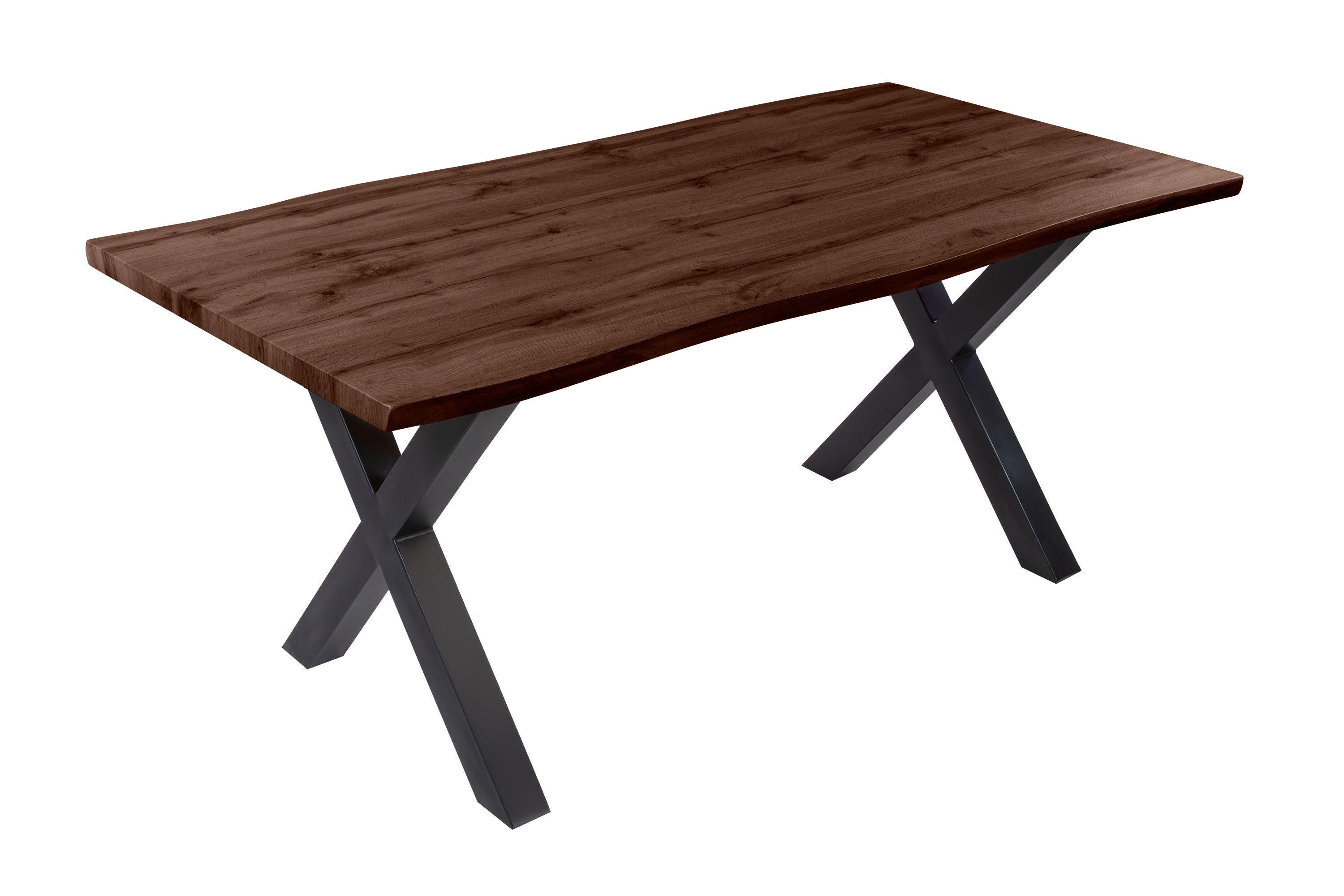 Loreno® Esstisch Josy, Nussbaumholz, Baumkante, MDF-Platte, günstig online kaufen
