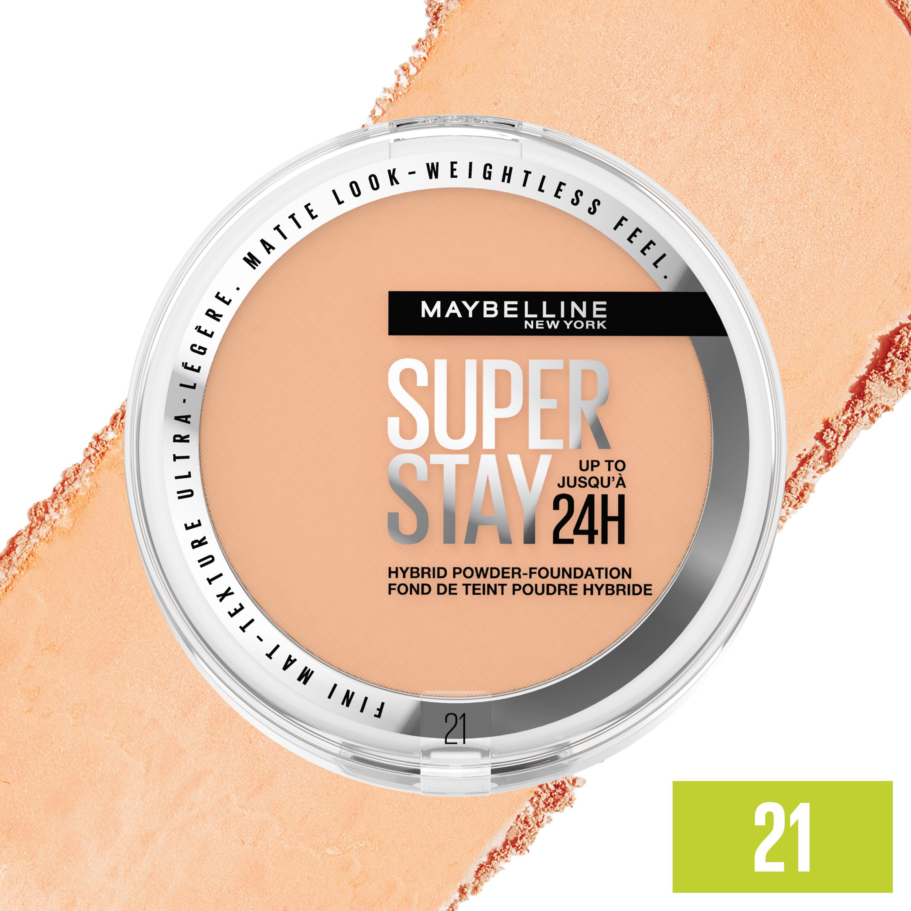 Maybelline Foundation Puder Stay NEW Super MAYBELLINE New Make-Up YORK York Hybrides