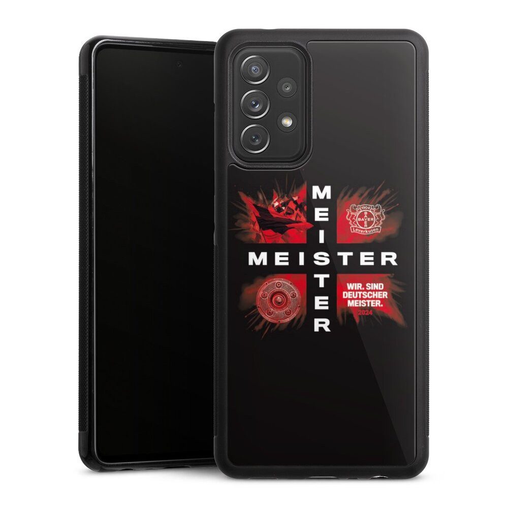 DeinDesign Handyhülle Bayer 04 Leverkusen Meister Offizielles Lizenzprodukt, Samsung Galaxy A72 Gallery Case Glas Hülle