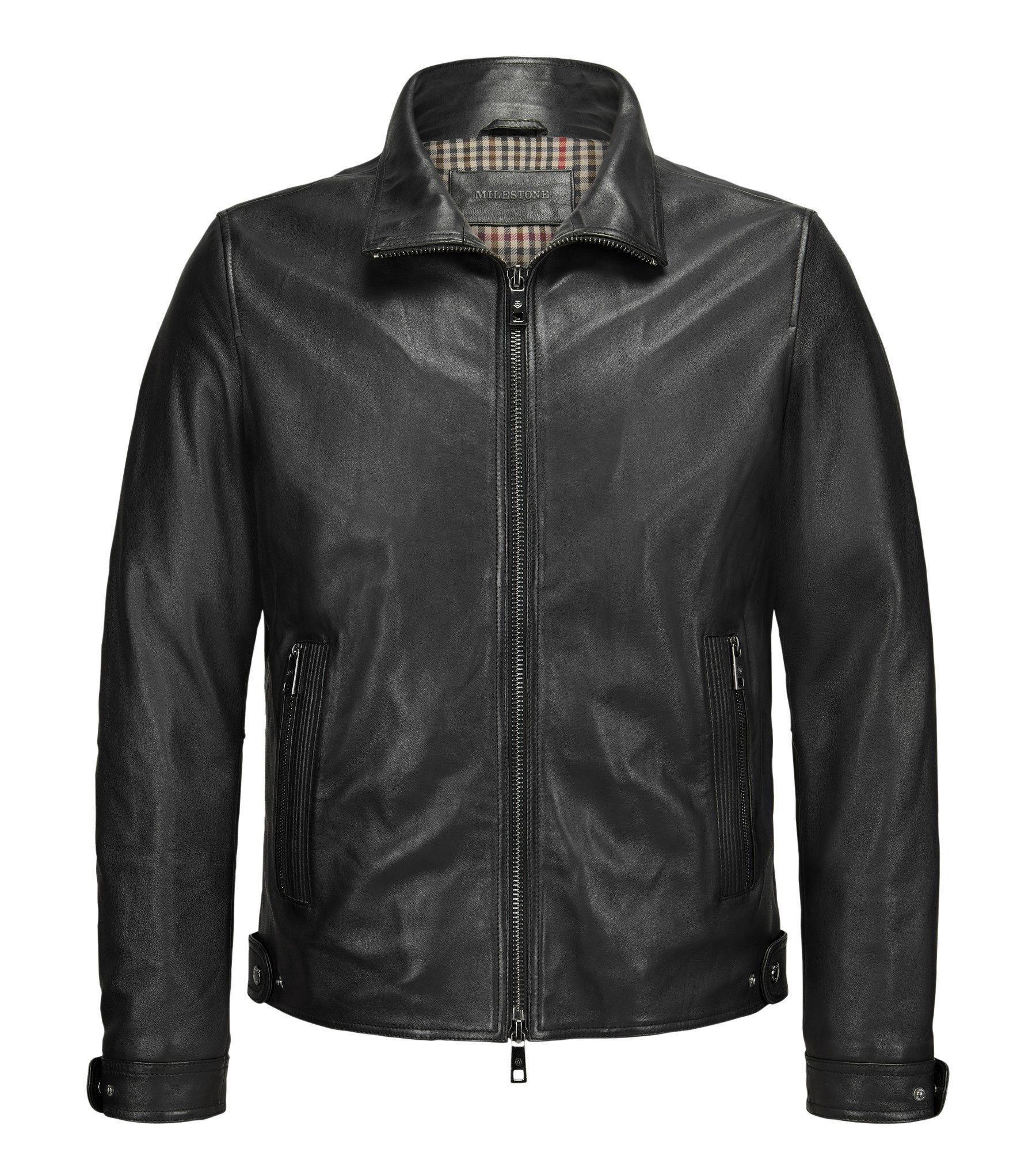 Milestone Lederjacke MSNagano moderner Biker-Look aus günstig online kaufen