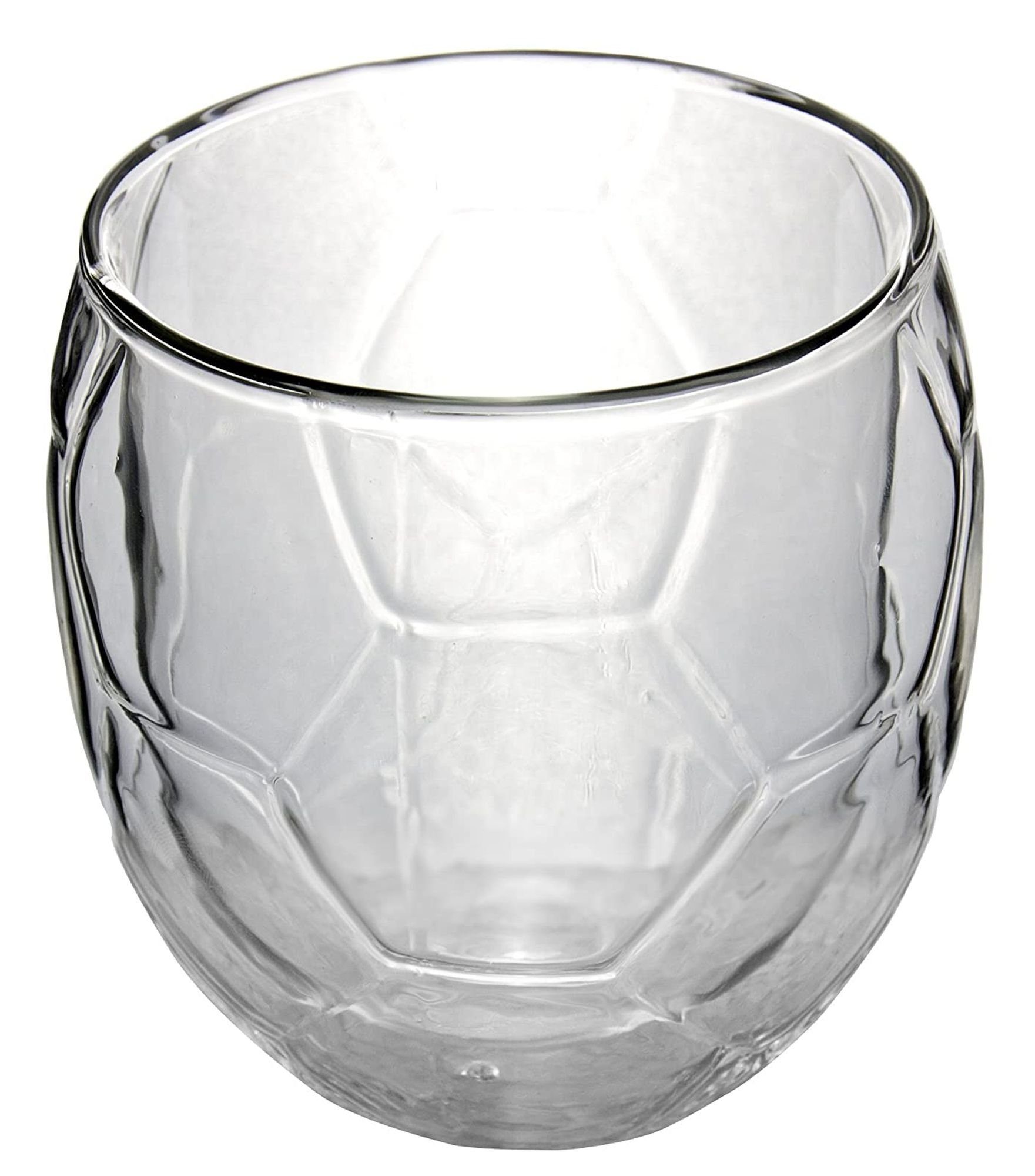 Feelino Cocktailglas Cocktailglas Trinkglas Fußball Thermoglas Doppelwandig Torjäger, Glas