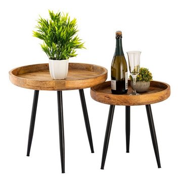 soma Couchtisch Beistelltisch Holz rund ø 40 o. 50cm Couchtisch