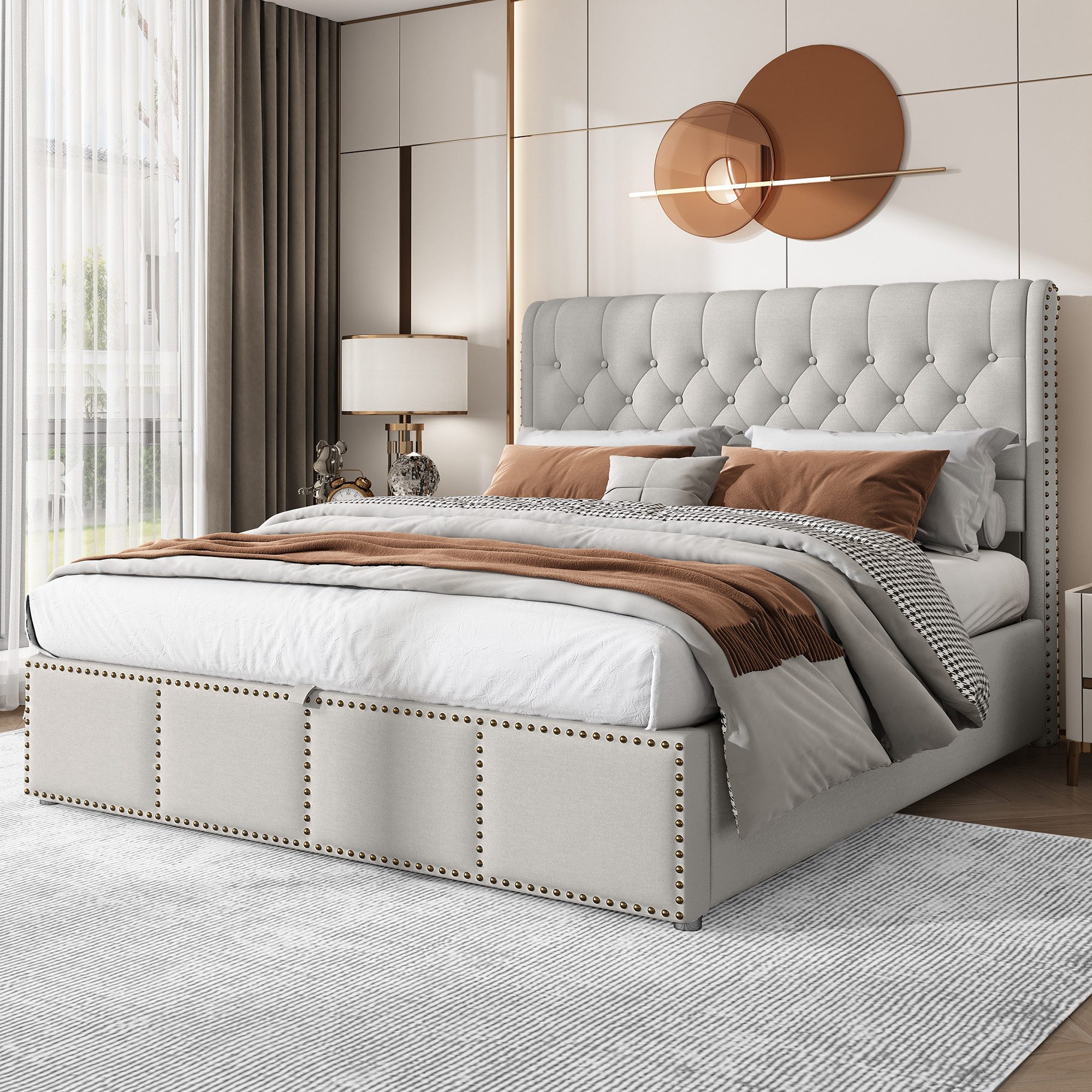 STILVORA Polsterbett 140x200 Bettgestell Funktionsbett Jugendbett günstig online kaufen