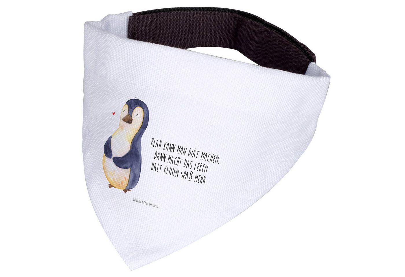Thumbnail - Mr. & Mrs. Panda Hundefliege Pinguin Diät - Weiß - Geschenk, Gewicht, foodbaby, Hundehalstuch, Hun, Polyester, Premium M...