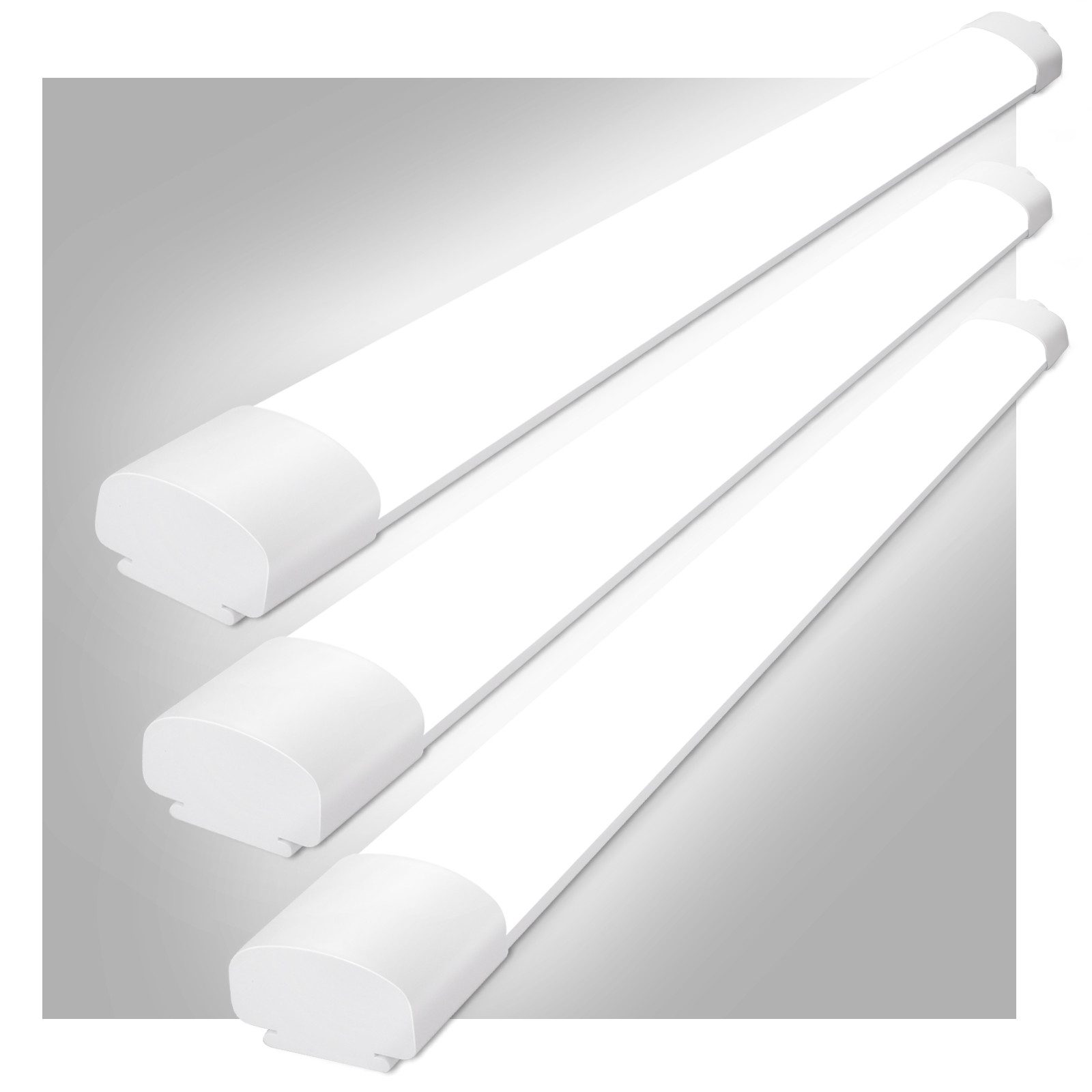 Oraymin LED Deckenleuchte 30W LED Feuchtraumleuchte Keller Werkstatt Röhre 90cm 3 Stück, 4000K, LED fest integriert, Neutralweiß, LED Deckenleuchte Feuchtraumleuchte IP65 Wasserdicht & Staubgeschützt