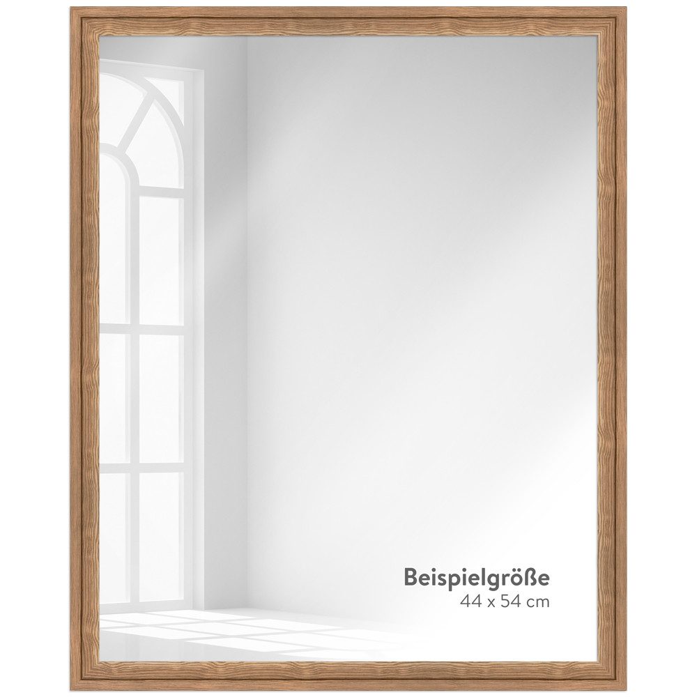 WANDStyle Wandspiegel H025, Eiche-Optik, aus Massivholz im Landhausstil