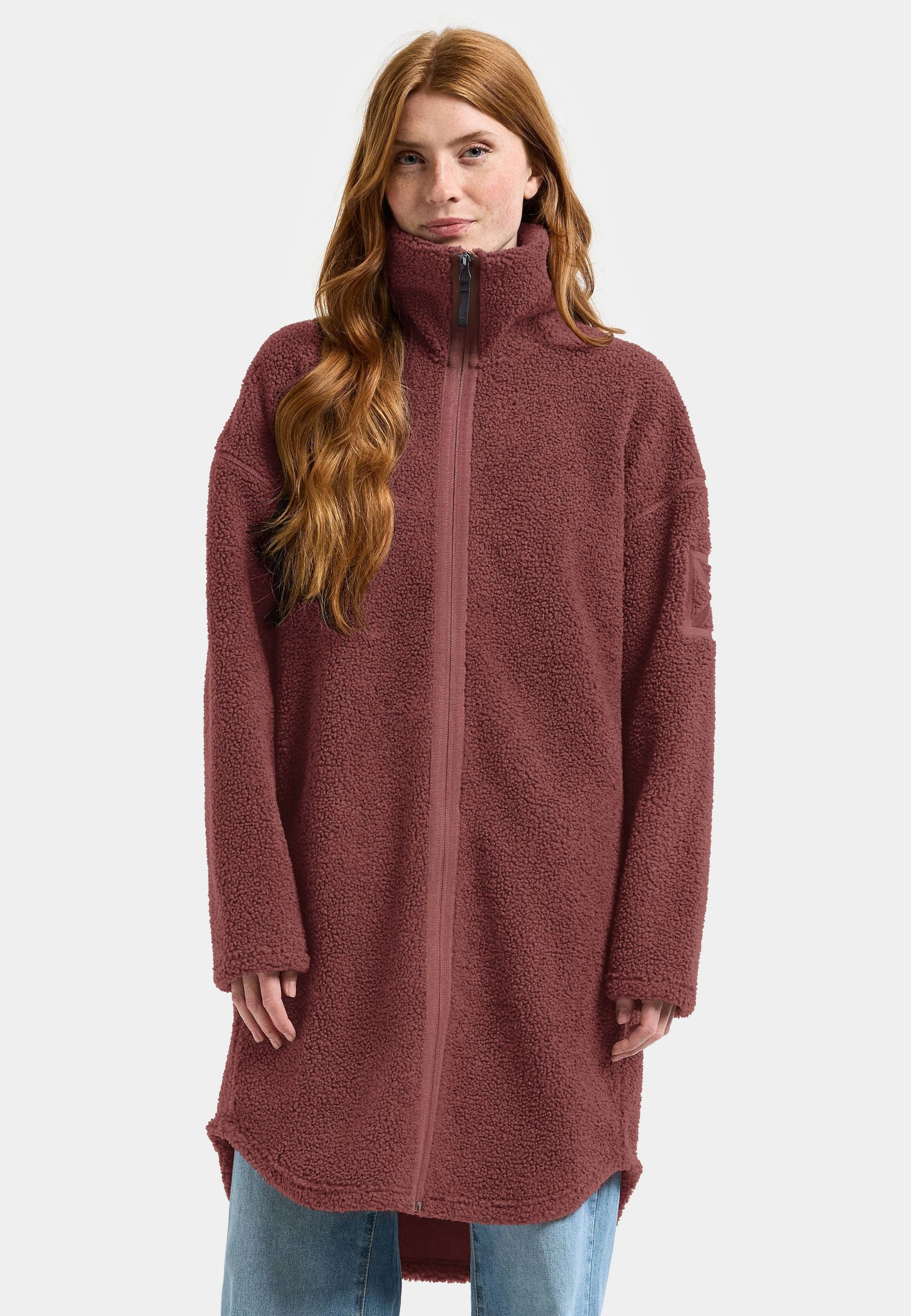 Didriksons Fleecejacke Damen Lange Jacke Pile günstig online kaufen