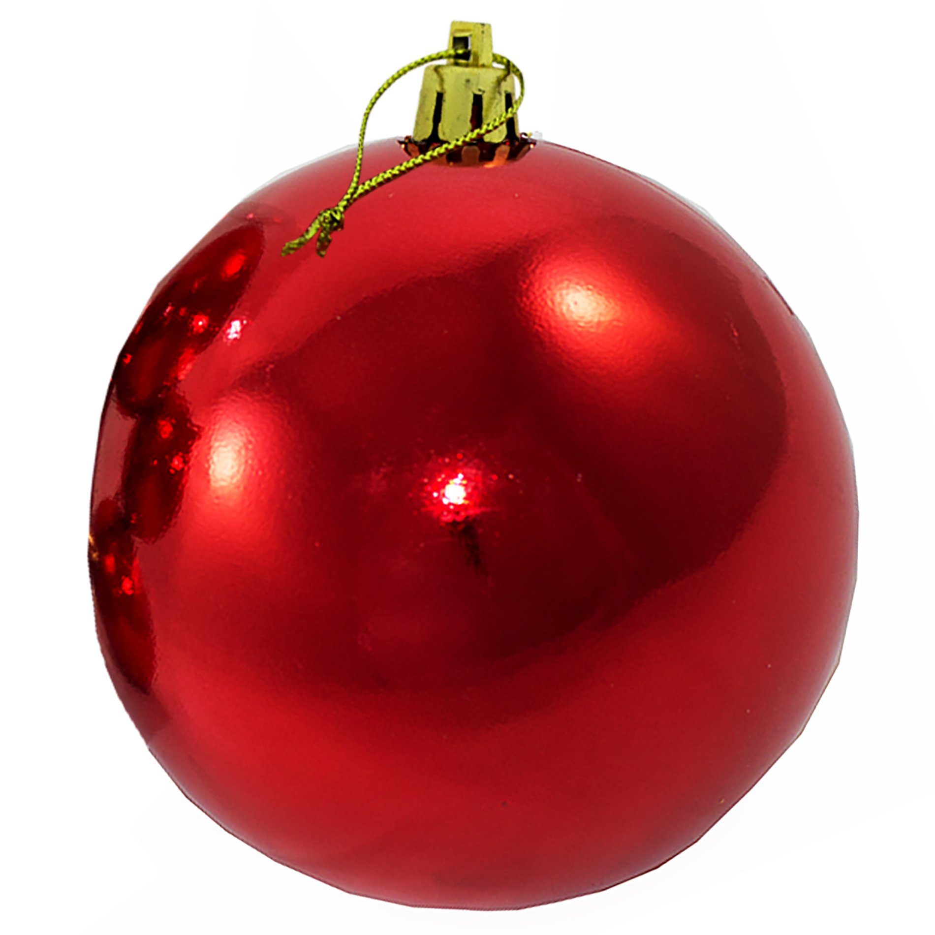 Annastore Weihnachtsbaumkugel XXL Weihnachtskugeln groß für den Außenbereich, frostsicher und wetterfest Rot glänzend