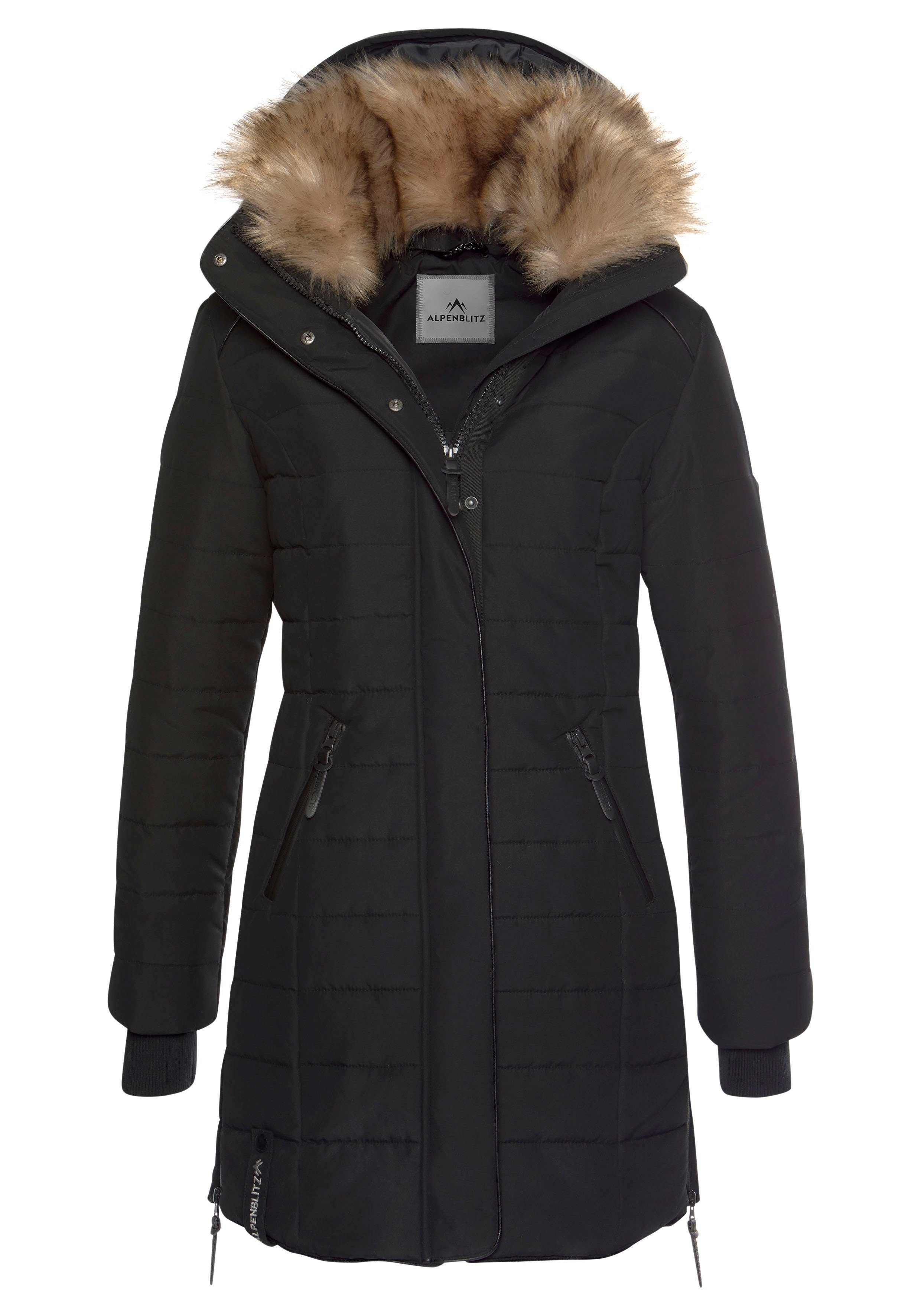 ALPENBLITZ Winterjacke Bern leichter Webstoff, mit abnehmbarer, verstellbarer Kapuze