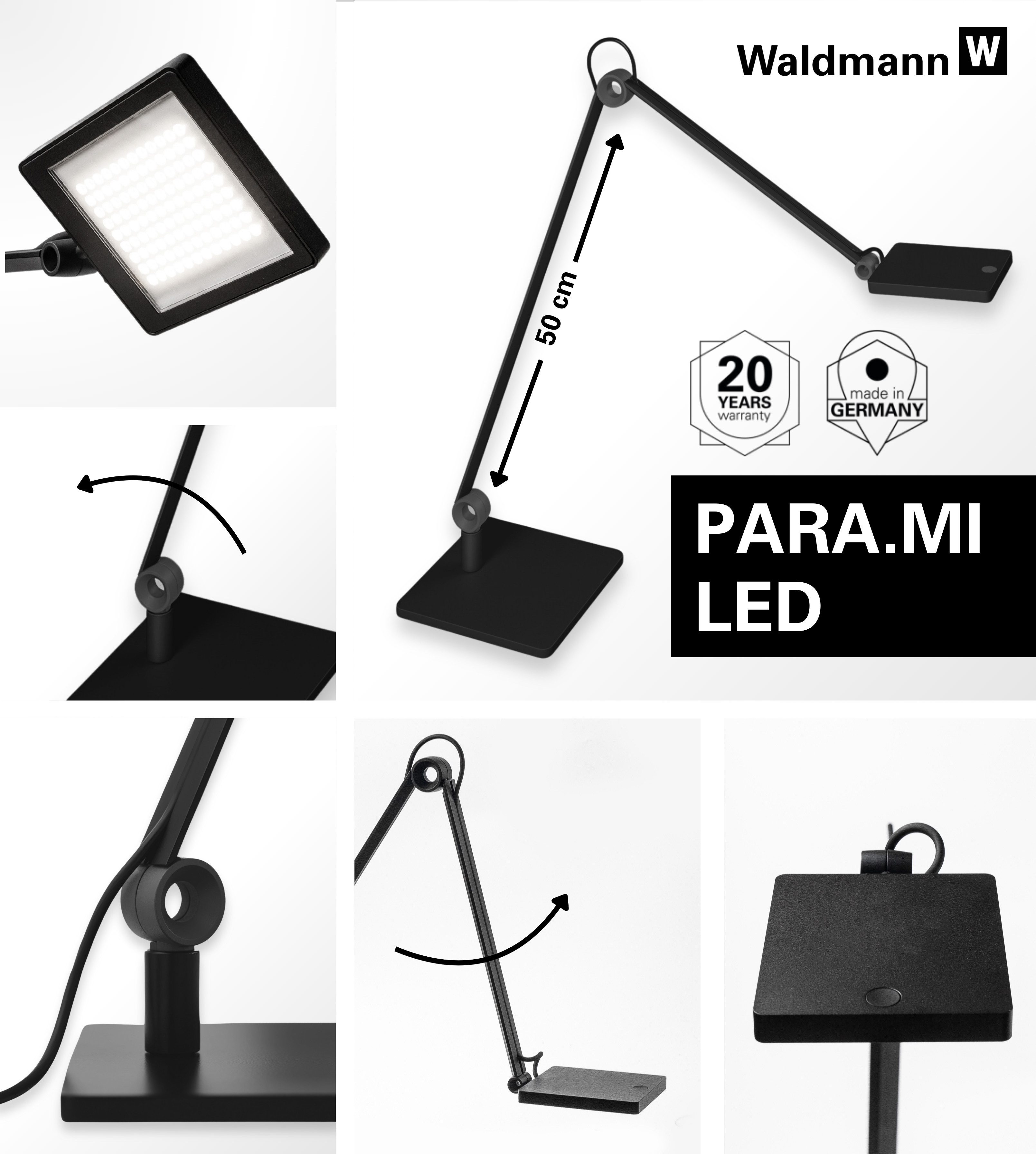 Waldmann LED Schreibtischlampe PARA.MI HOME Schreibtisch Lampe & Arbeitsleu günstig online kaufen