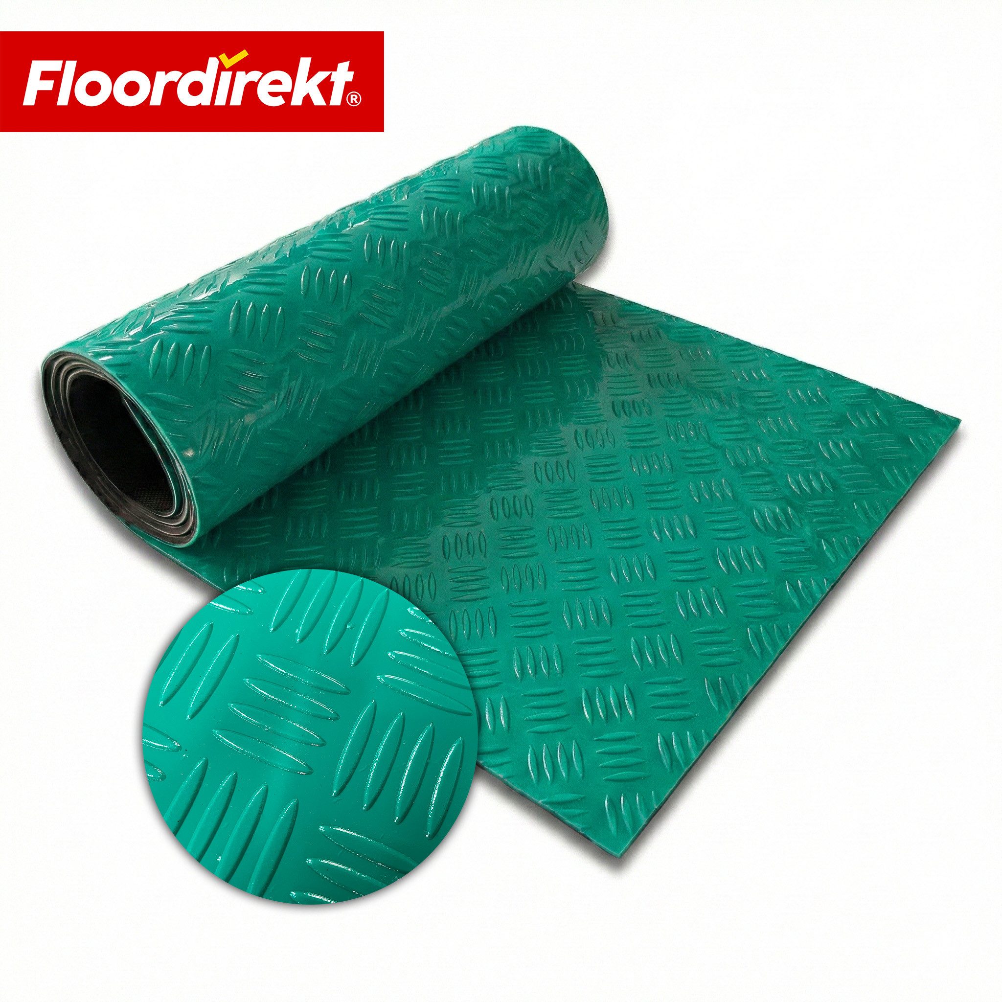 Floordirekt Vinylboden PVC-Bodenbelag Bullet Riffelblech-Optik 110 cm Breite, rutschfest, Abriebarm & langlebig, vielseitig einsetzbar