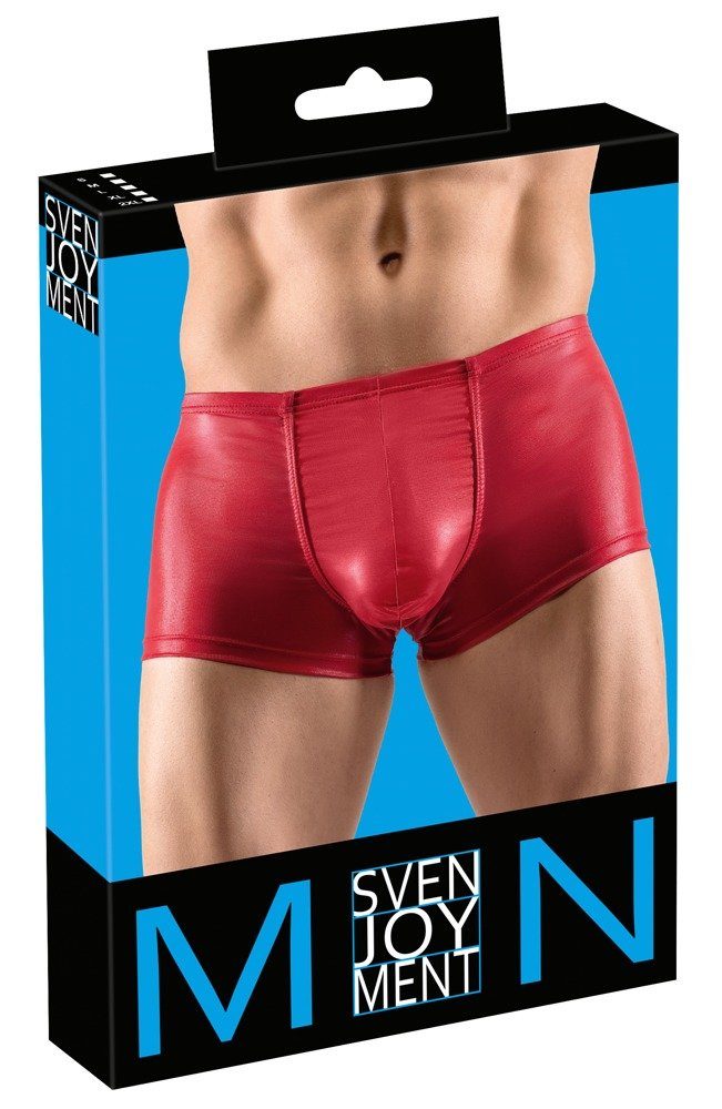 Boxershorts Herren Pants Wetlook rot S - 2XL
