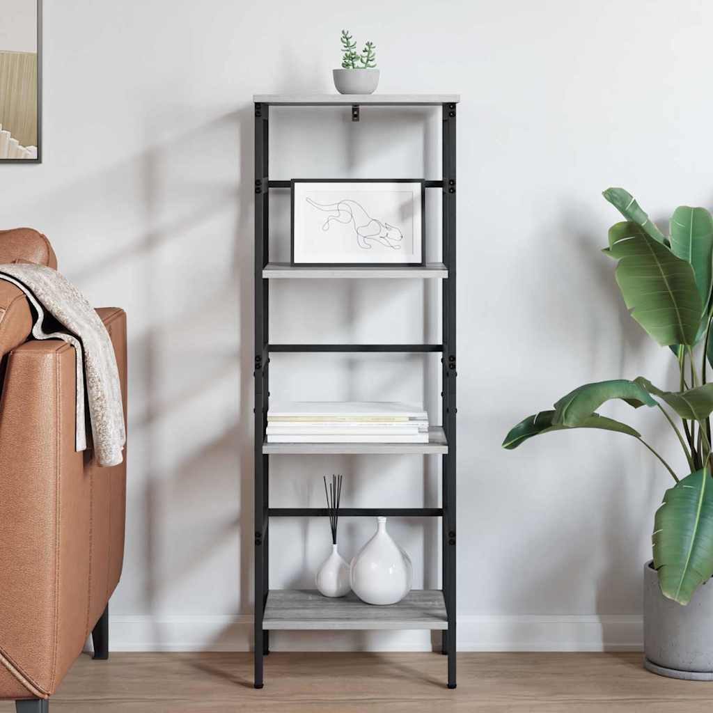 vidaXL Bücherregal Bücherregal Graues Sonoma 40 x 29,5 x 115 cm Holzwerkstoff, 1-tlg.