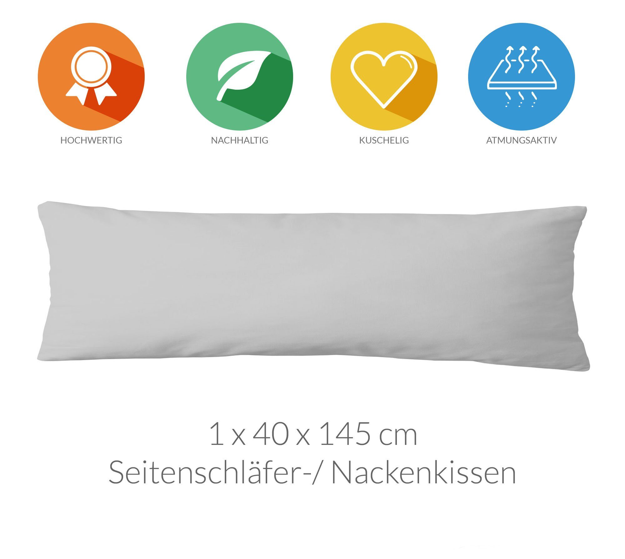 Lavea Kissenbezug Jasmin, (1 Stück), Kopfkissenbezug 40x145 cm - 100% atmun günstig online kaufen