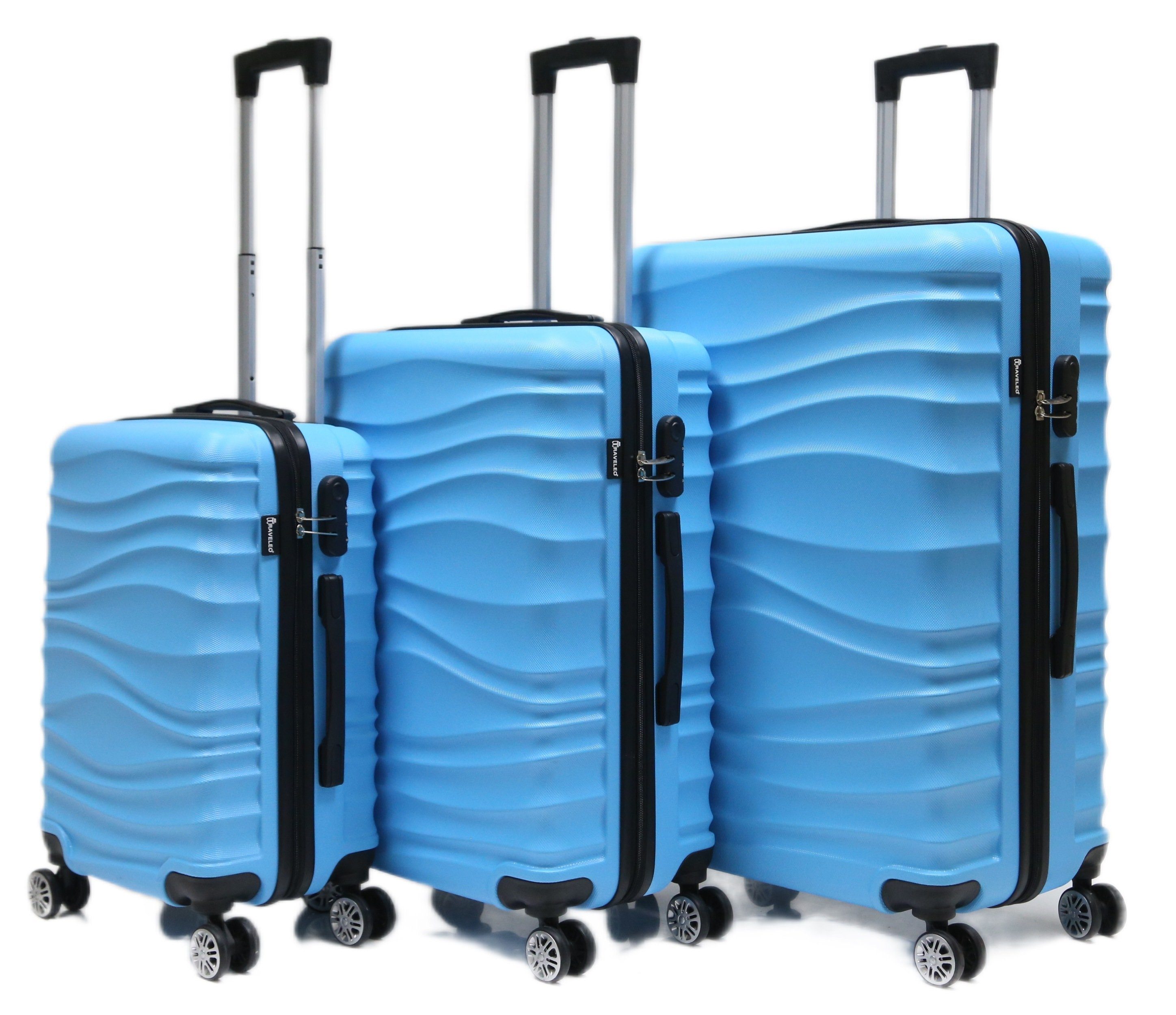 Kofferset Rungassi Hartschalenkoffer Trolley Reisekoffer Koffer Set CF-ABS04