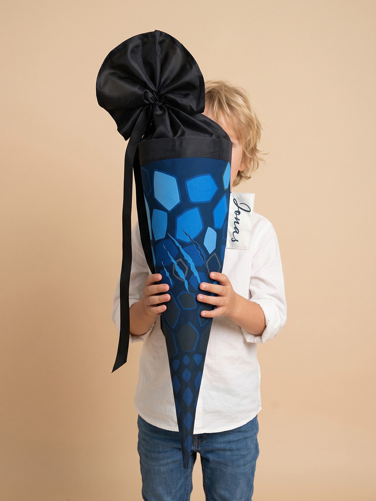 coopz Schulrucksack Schultüte Dino Nr. 4 mit Superheldenmaske