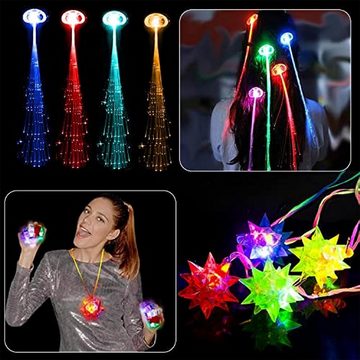 Jioson Partyanzug 80 Stück Partyzubehör LED-Leuchtspielzeug für nächtliche Aktivitäten, für Halloween, Weihnachten, Partys, Camping und mehr
