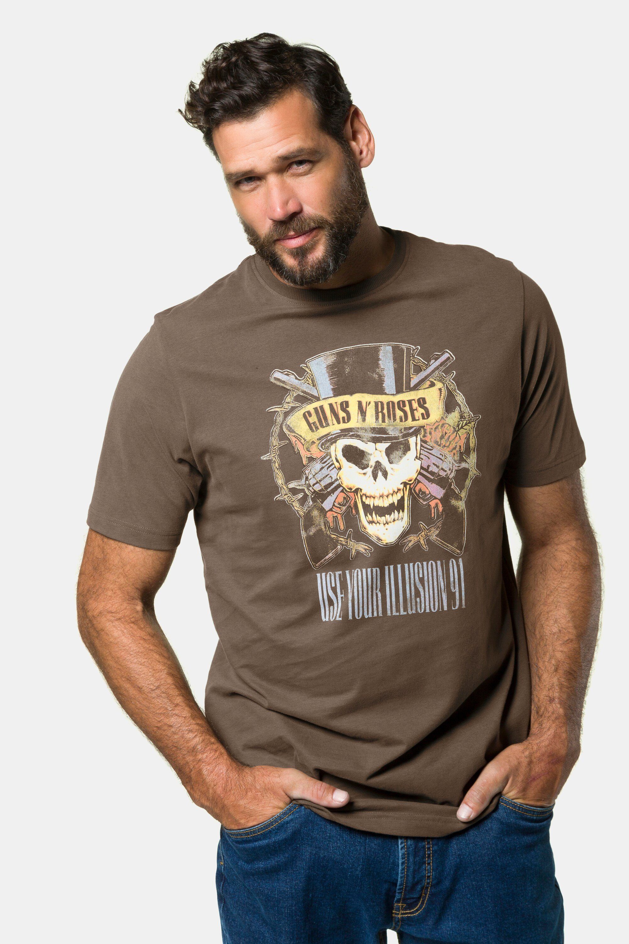 T-Shirt JP1880 Halbarm anthrazit Bandshirt Roses Guns T-Shirt ´n