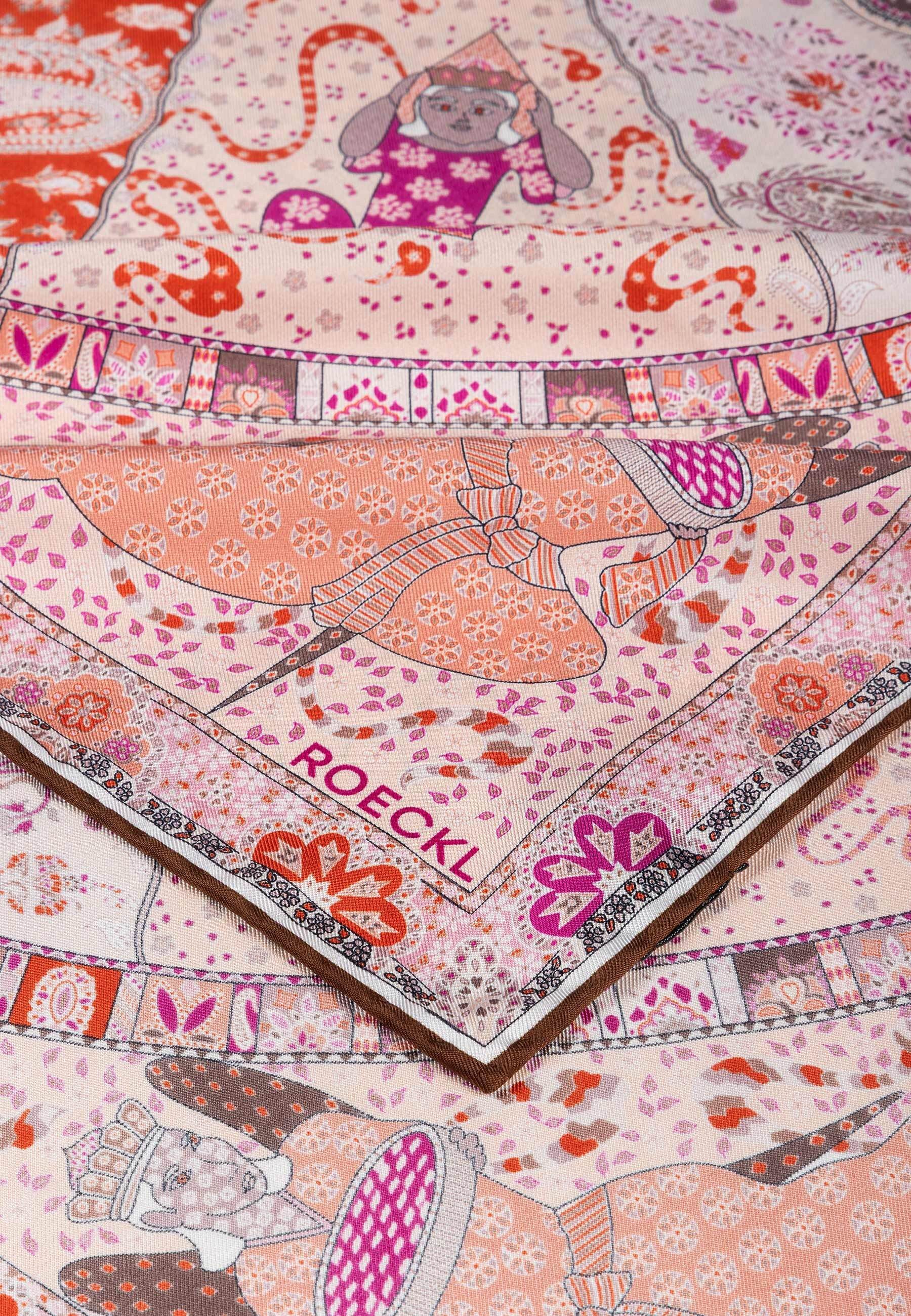 Roeckl Seidentuch SMALL HOROSCOPE, Gemustertes Twill Seidentuch