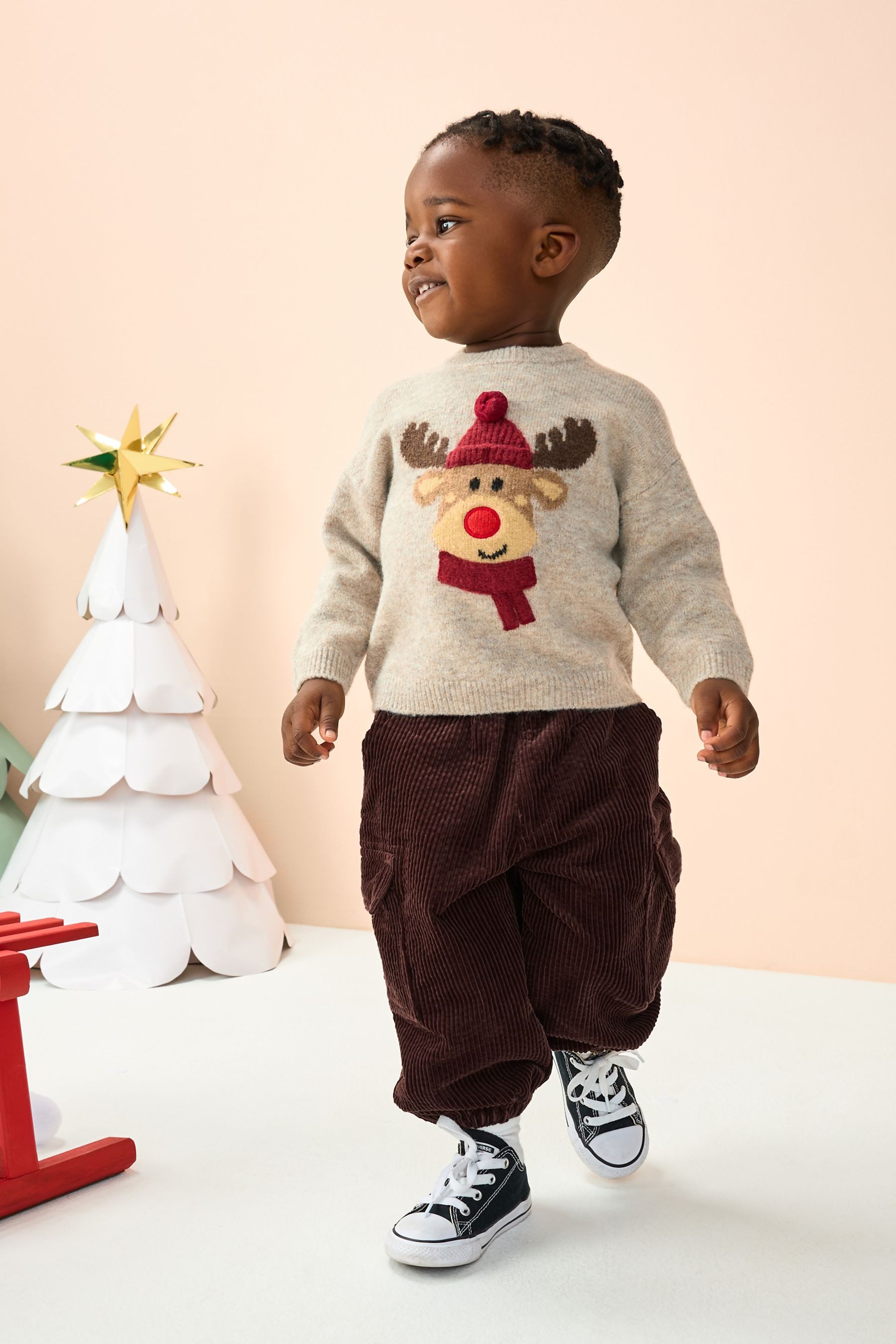 Next Weihnachtspullover Weihnachtlicher Strickpullover (1-tlg)