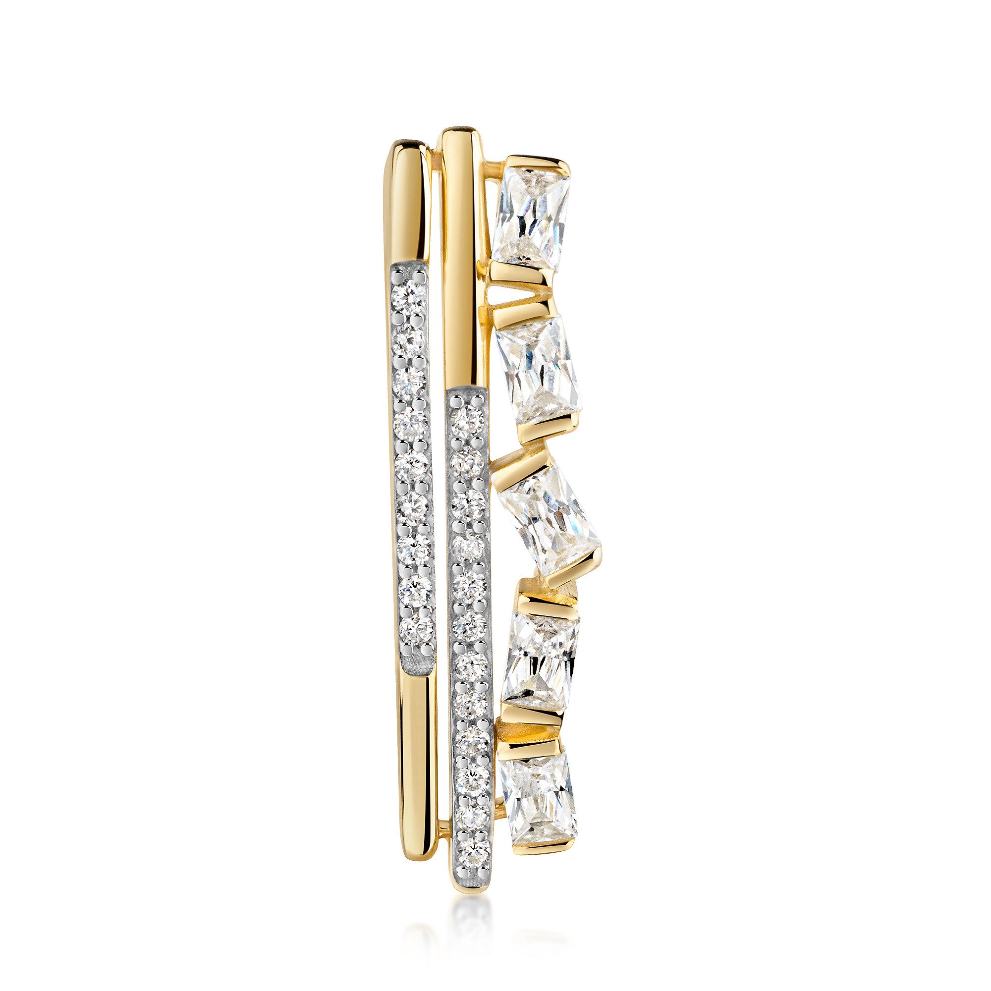 Firetti Kettenanhänger Schmuck Geschenk Gold 333 Halsschmuck Anhänger mehrreihige Optik, mit Zirkonia (synth)