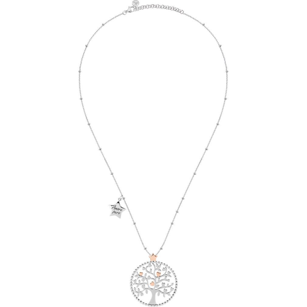MORELLATO Kette mit Einhänger Steel Tree Necklace Green Tree of Life Talismani SAQE11