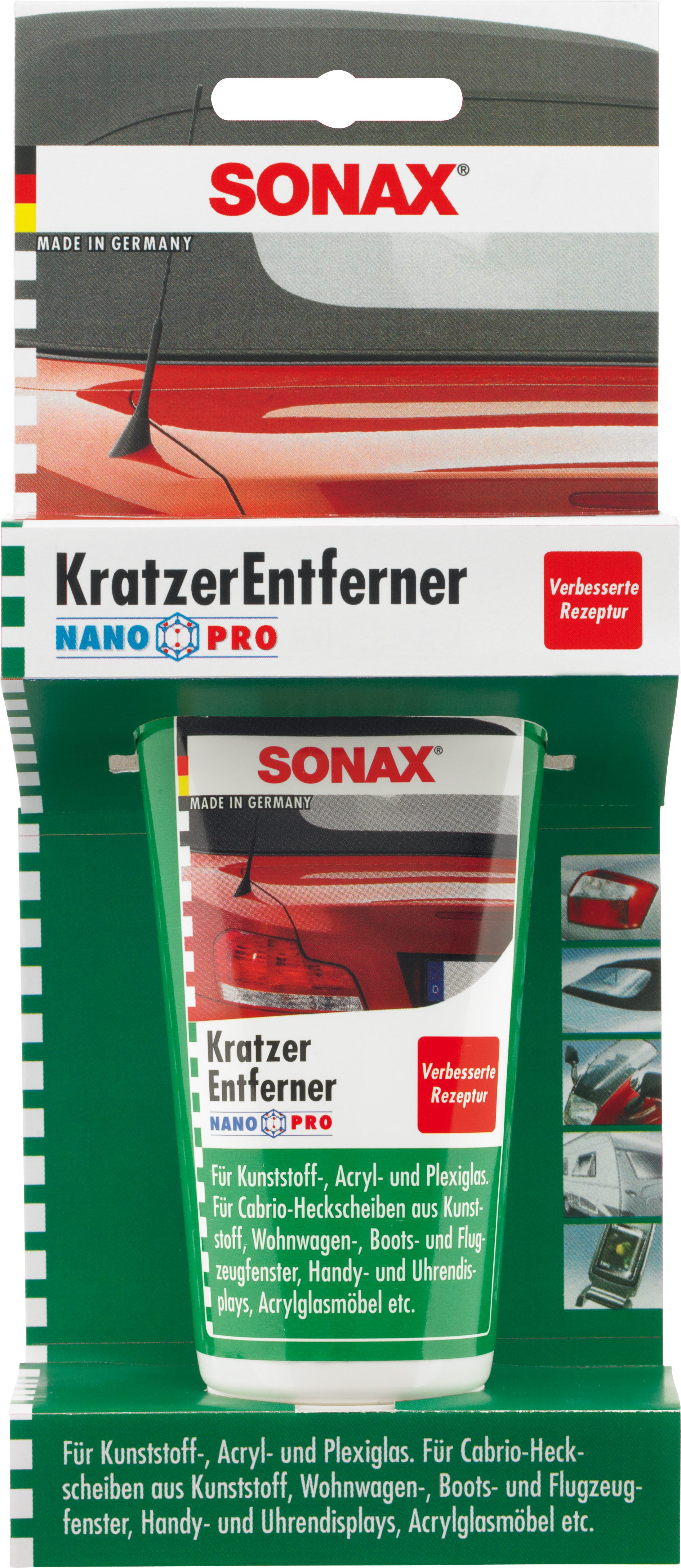 SONAX KratzerEntferner Kunststoff NanoPro 75 ml (Blister) Lackpolitur