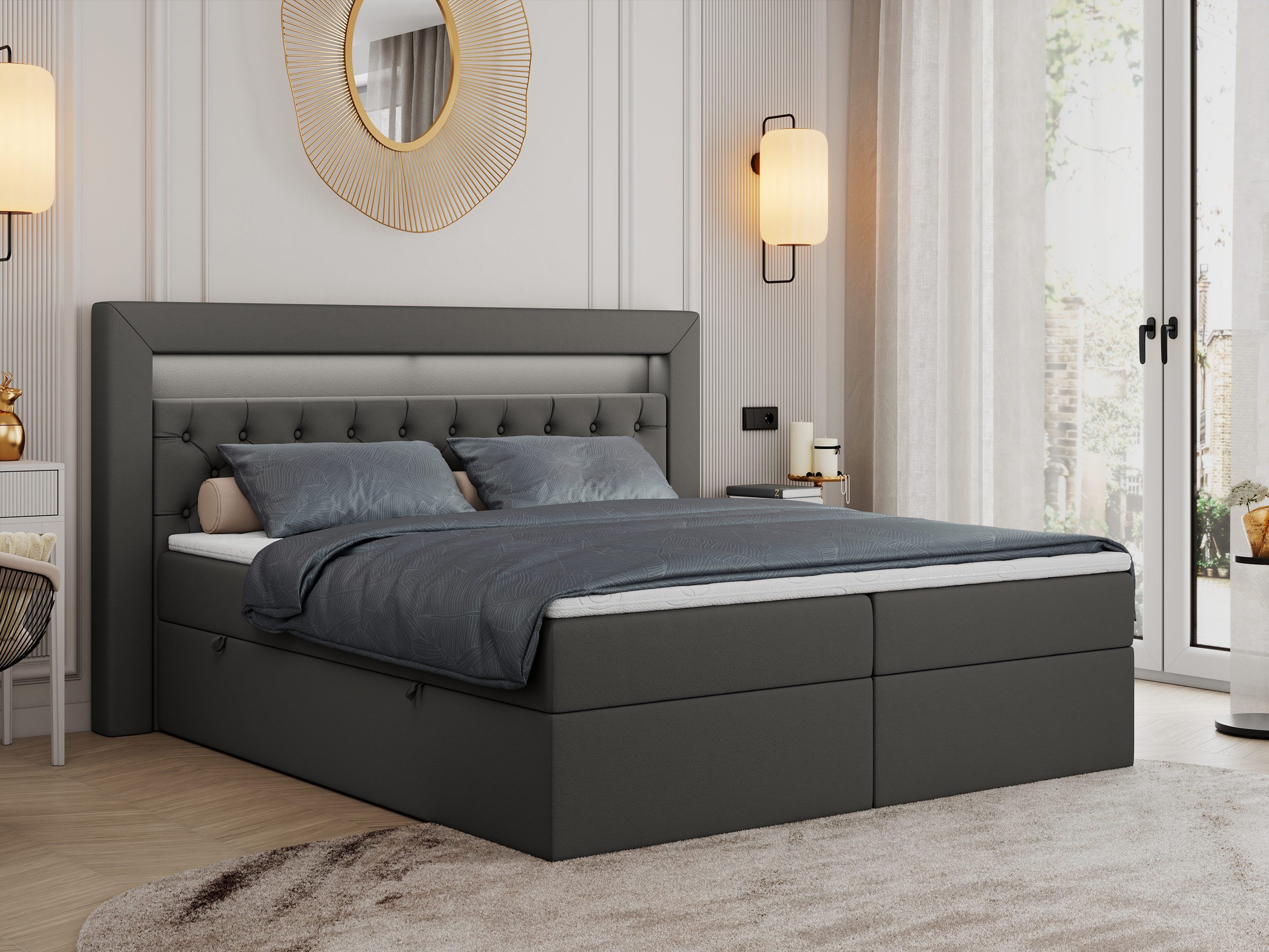 MKS MÖBEL Boxspringbett Gold 6 (Set, günstig online kaufen