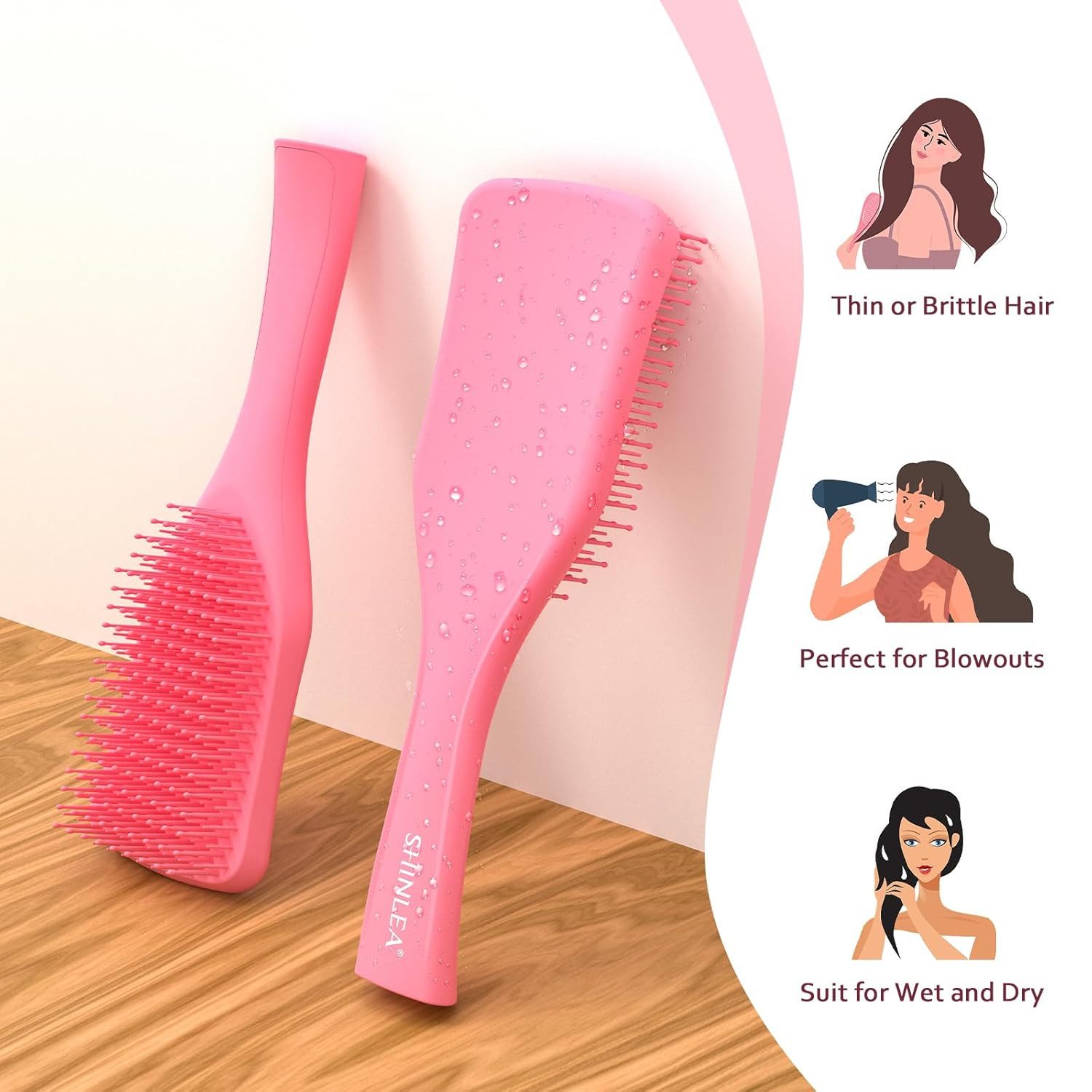 SHINLEA Haarkamm SHINLEA Haarbürste ohne Ziepen, Entwirrungsbürste