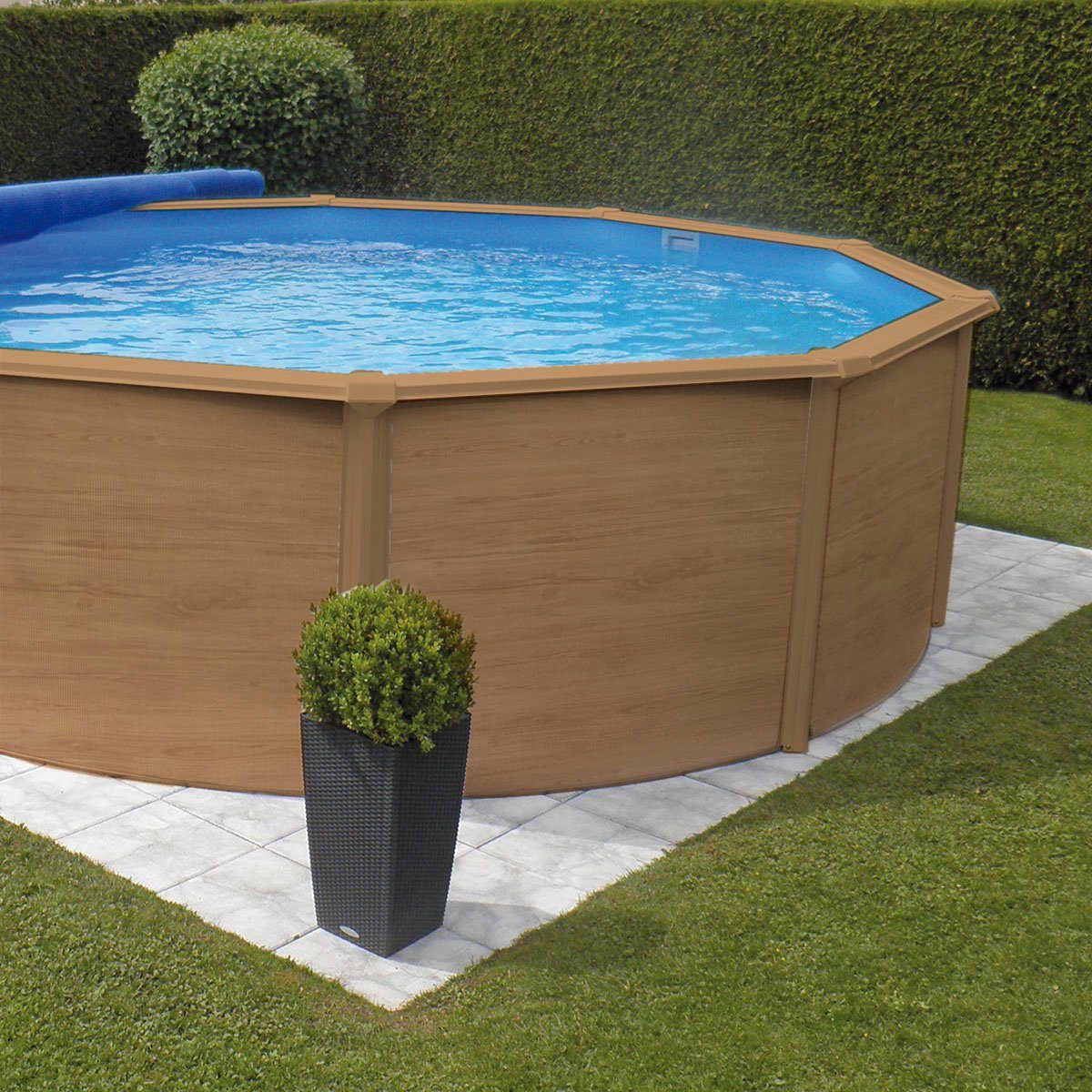 KWAD Rundpool »Supreme« all in Premium Folie (Set, 7-tlg), ØxH: 360x132cm, inkl. Bodenisolationsset