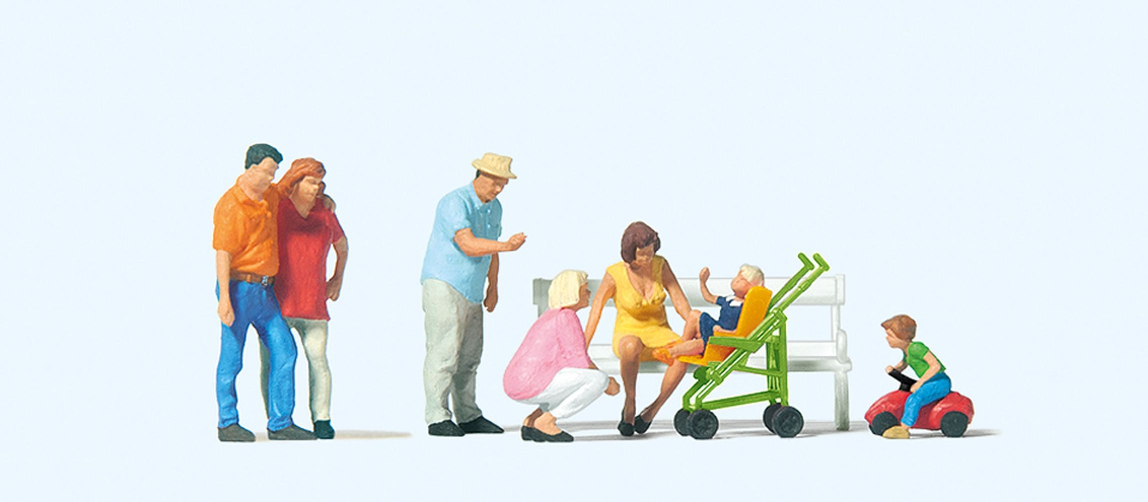 Preiser Sammelfigur Familienausflug PRE10695, Made in Europe