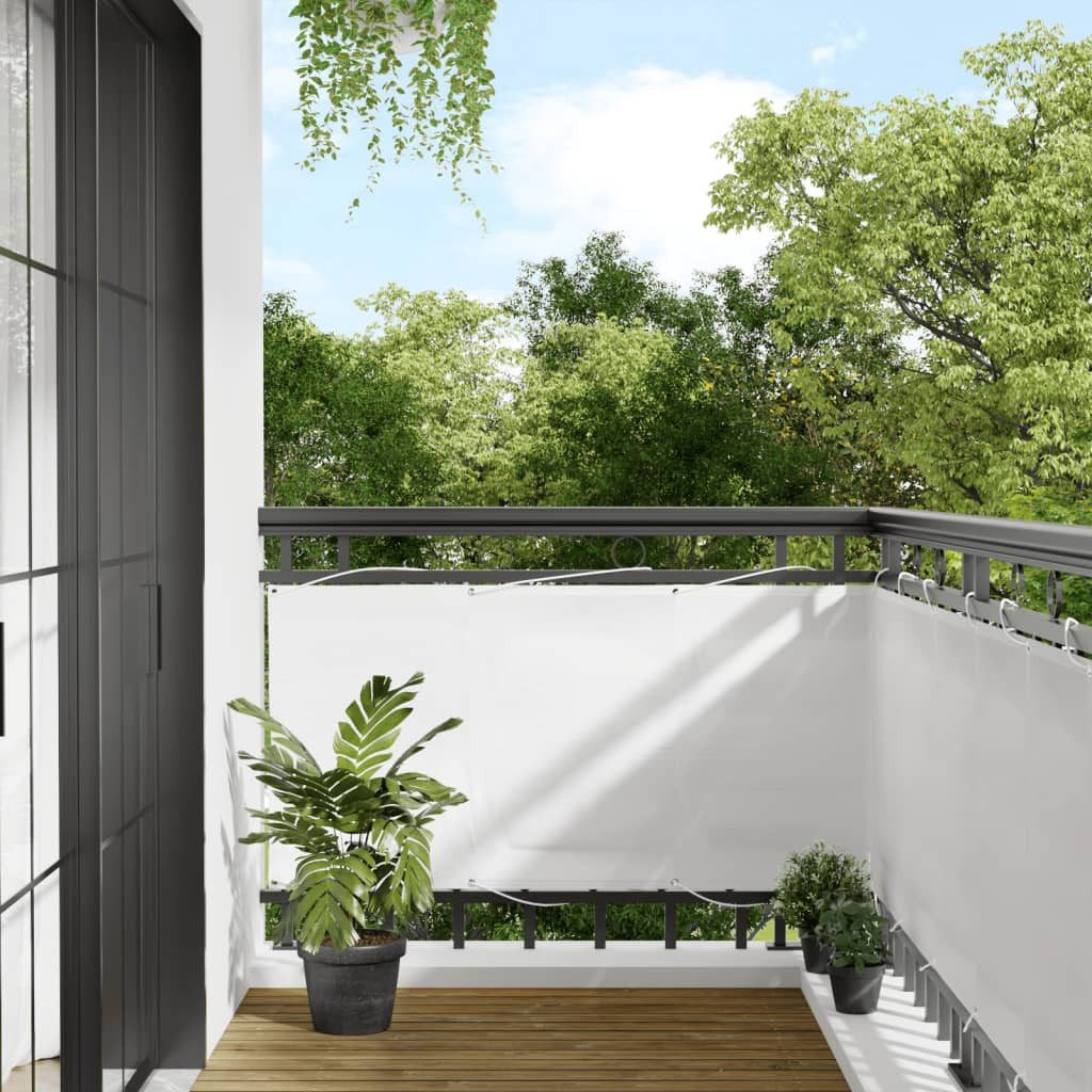 vidaXL Seitenmarkise Balkon-Sichtschutz Weiß 75x1000 cm günstig online kaufen