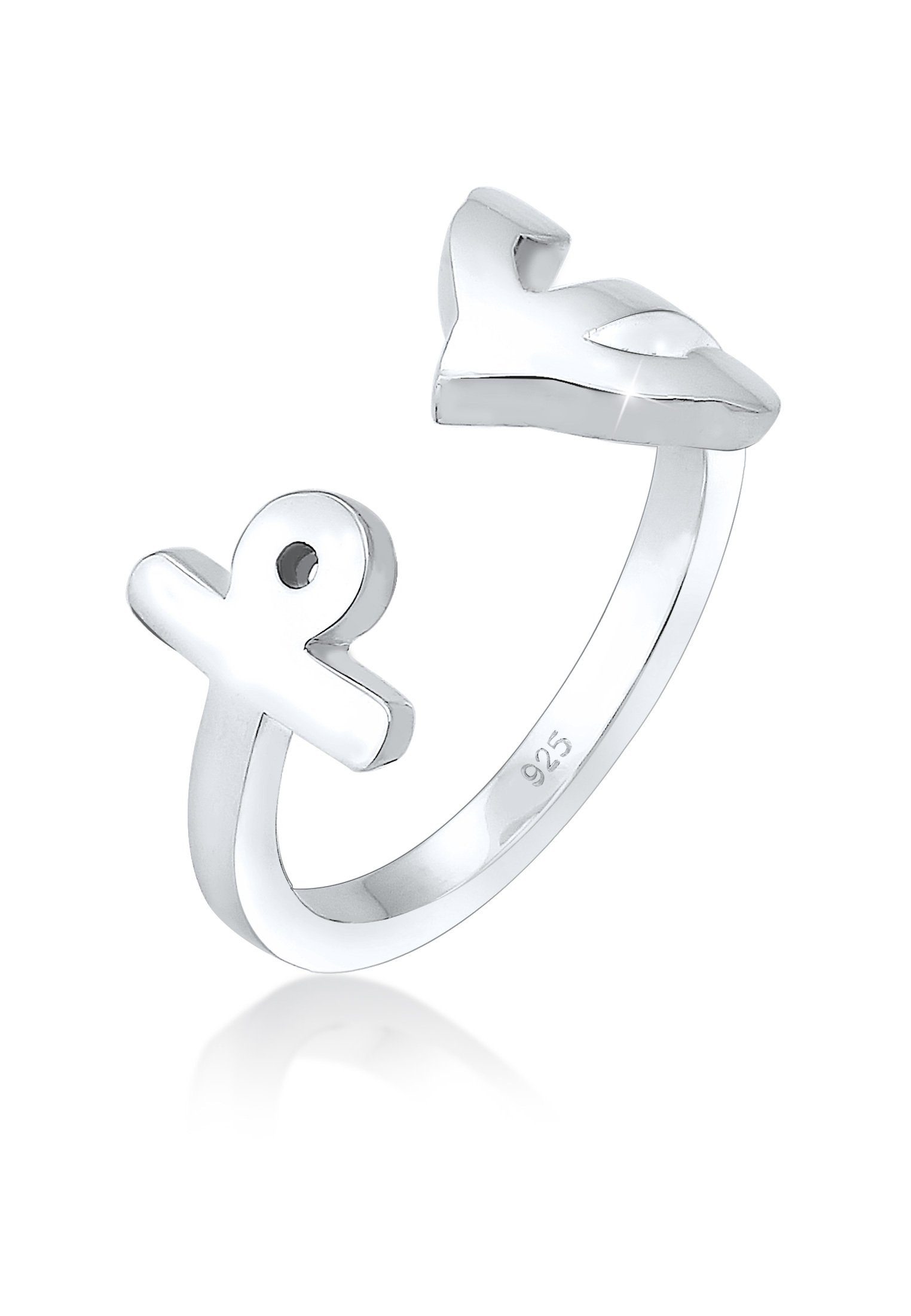 Elli Fingerring Anker Maritim Offen Verstellbar 925 Sterling Silber