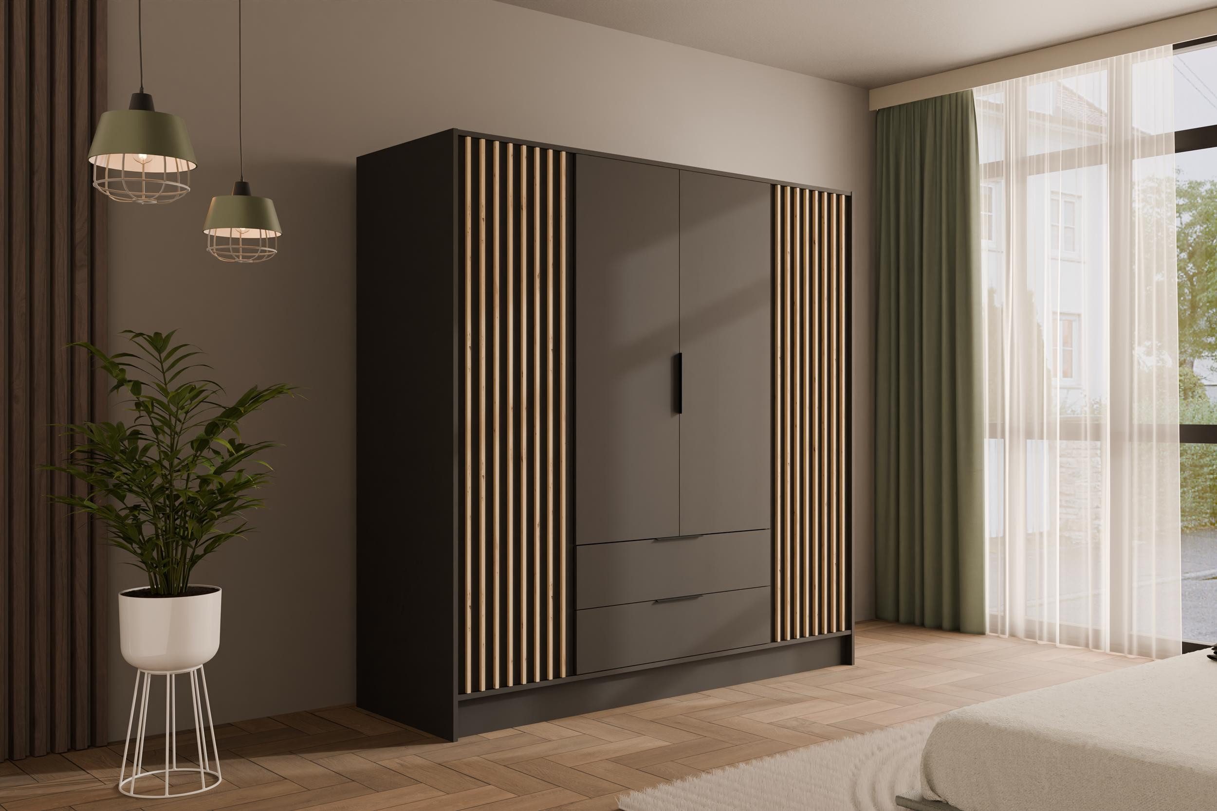 ALTDECOR Drehtürenschrank NELIA (Kleiderschrank Garderobenschrank mit günstig online kaufen