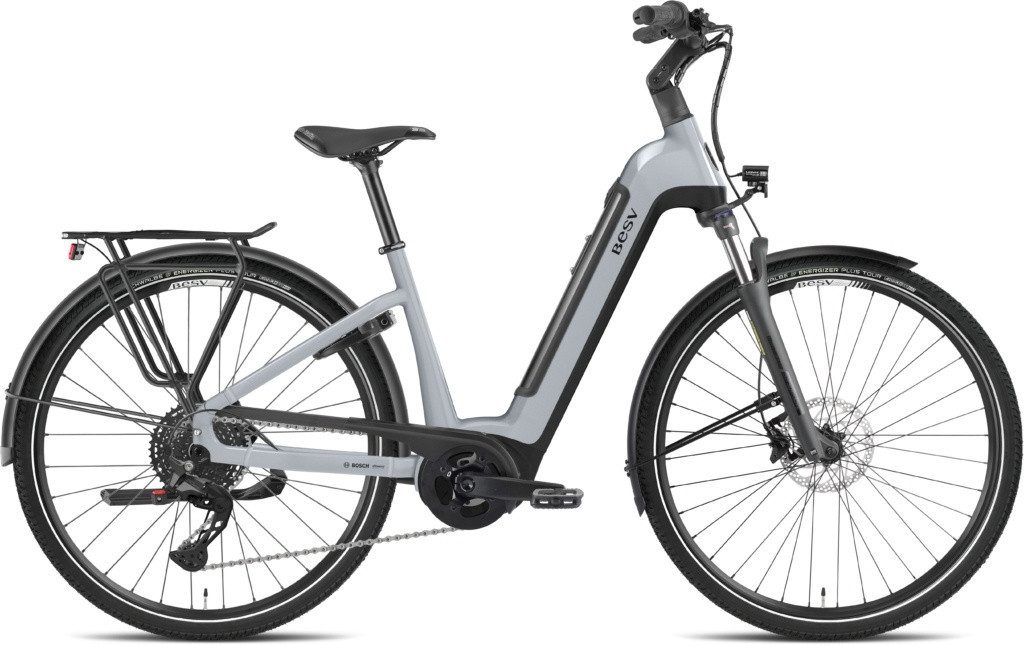 BESV E-Bike Touren Bike TR-B 1.5 LS metallic steel 28" 500 Wh Wave, 10 Gang Shimano SHIMANO U6020 Schaltwerk