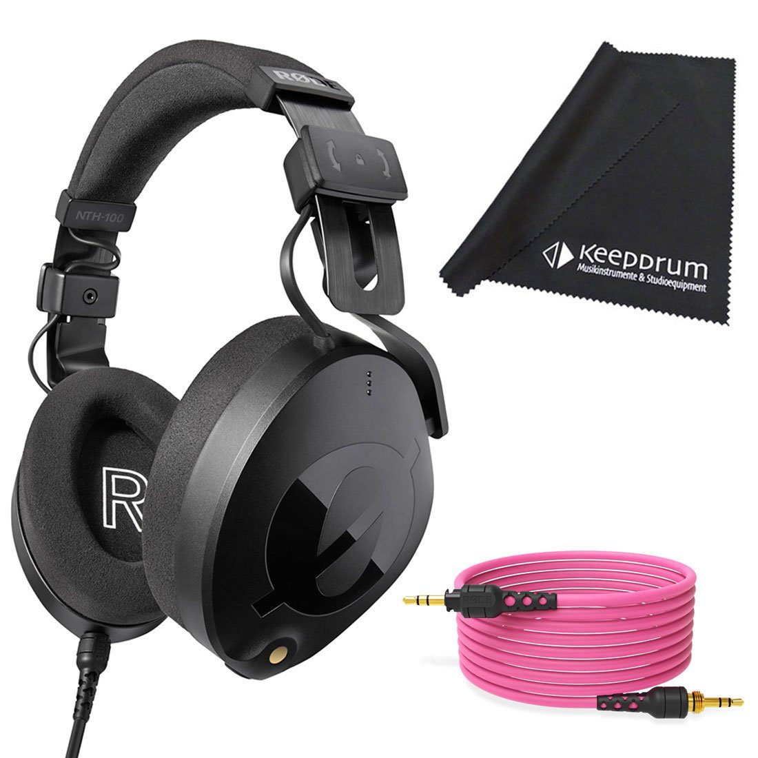 RØDE NTH-100 Kopfhörer Pink) Kabel (mit 2.4m mit Tuch