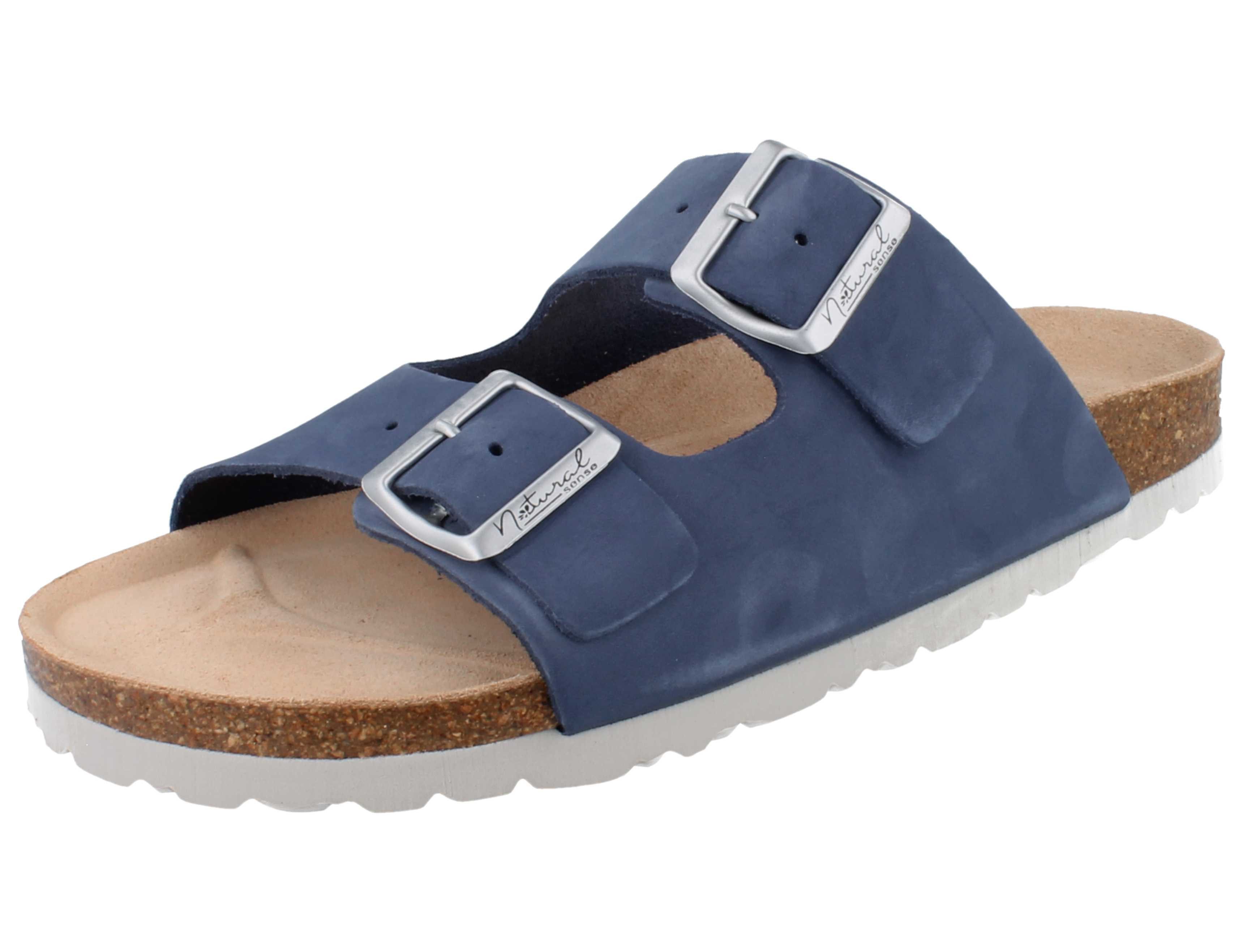 natural Sense NATURAL SENSE Damen Pantolette hellblau Nubukleder - Größe: 38 Pantolette