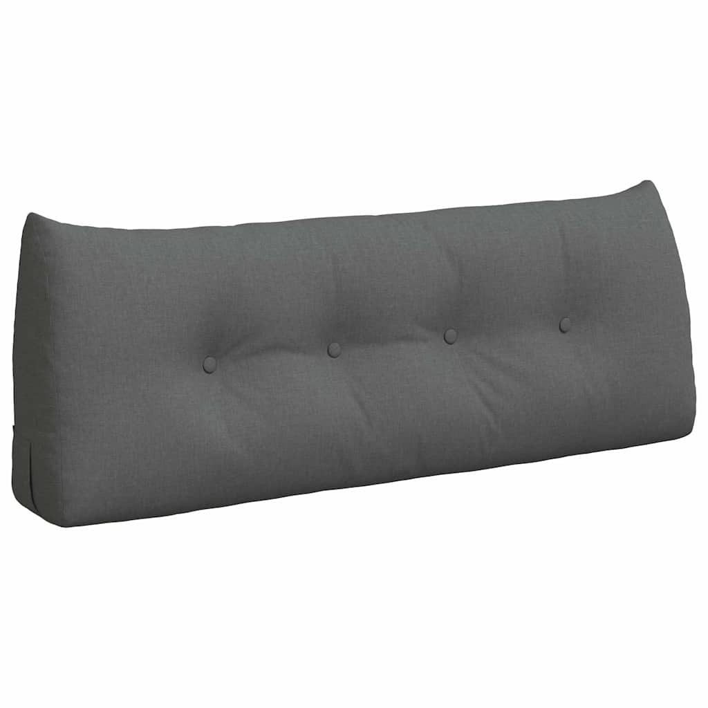 vidaXL Rückenkissen Rücken Kissen Dunkelgrau 120 x 24 x 50 cm Stoff, 1-tlg.