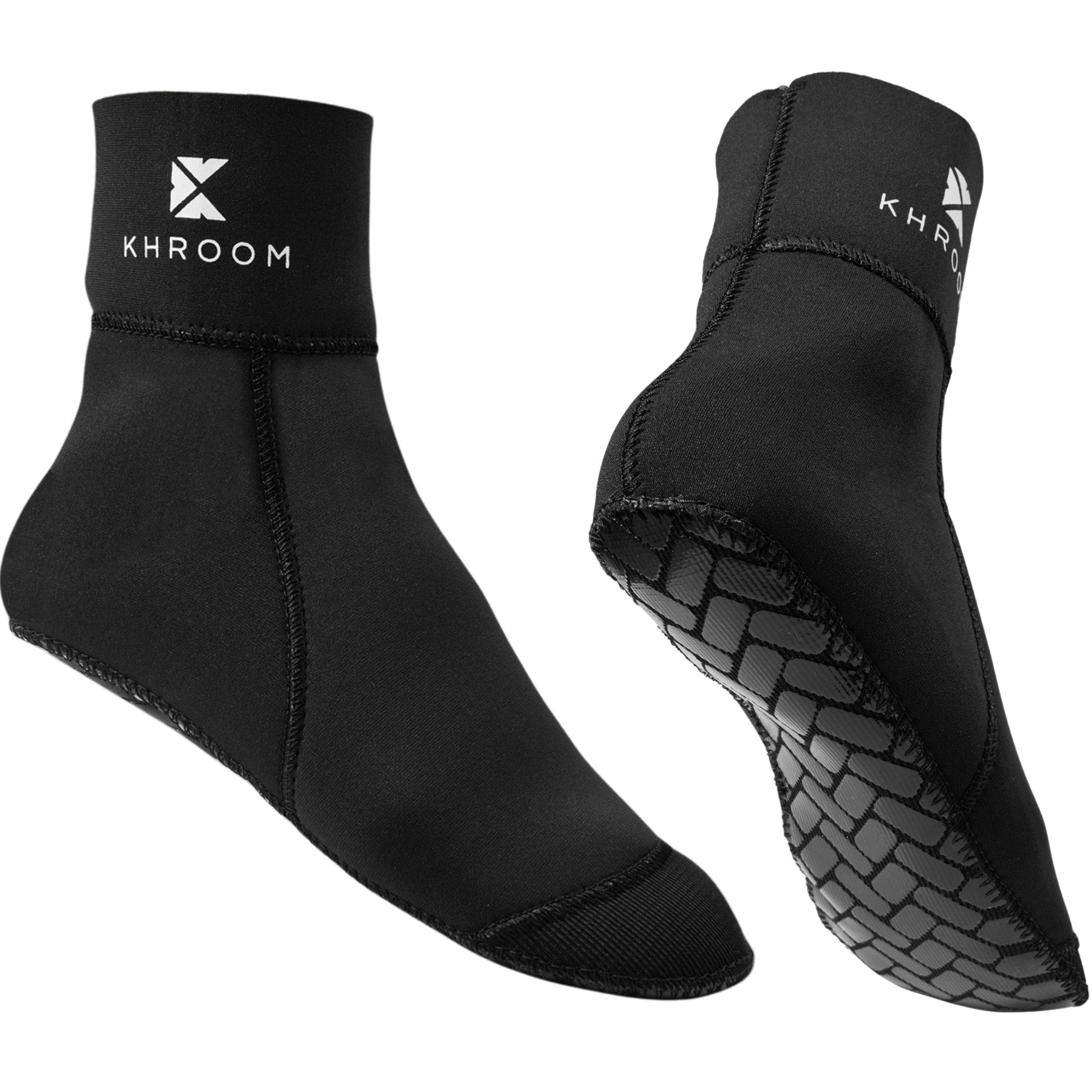 Khroom Неопреновые носки 3mm Неопреновые носки Gr. 32-46 Schwarz, Wassersocken Anti-Rutsch Sohle